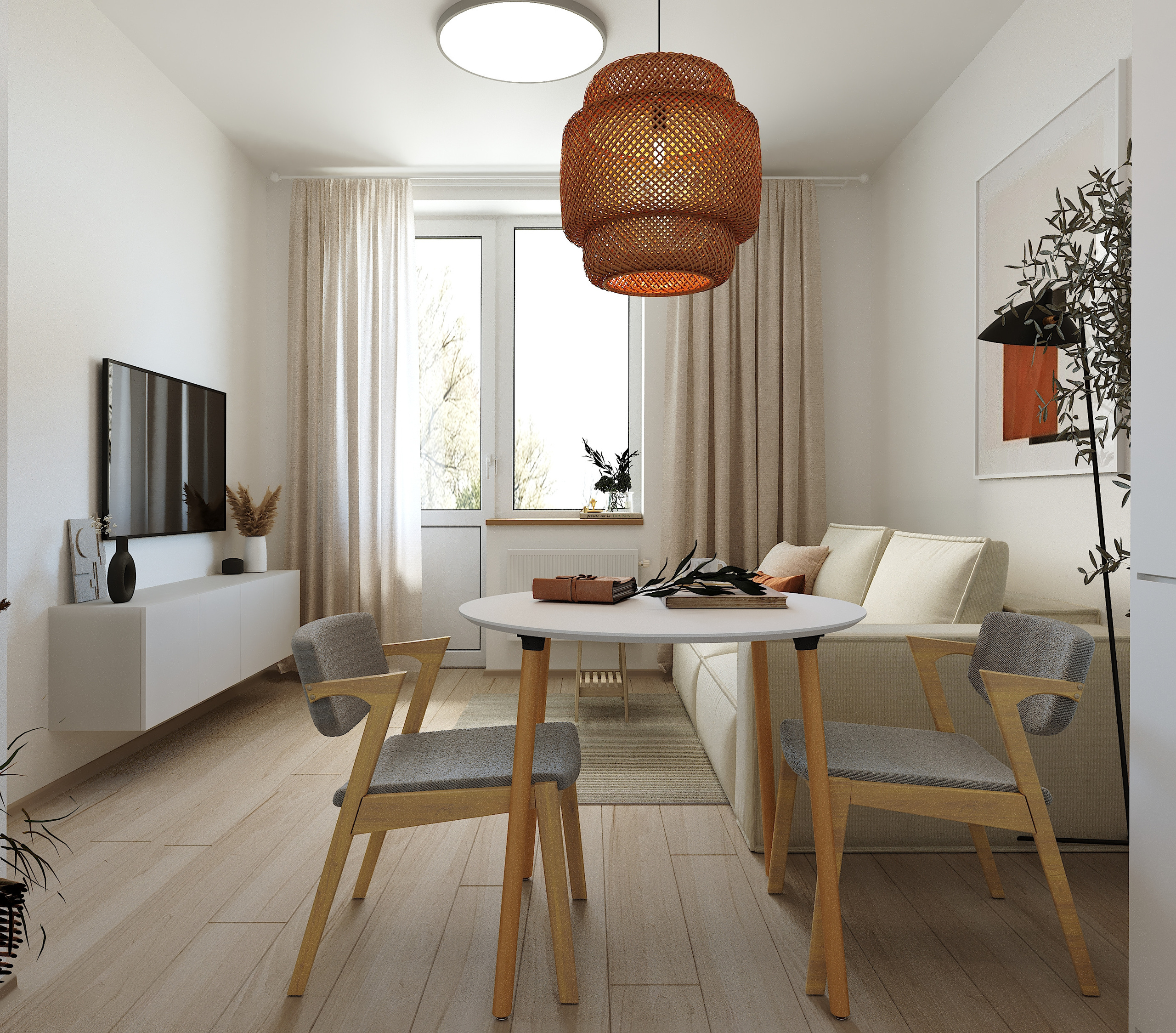 Квартира в стиле Japandi (джапанди). Lina architector | Дизайн интерьера