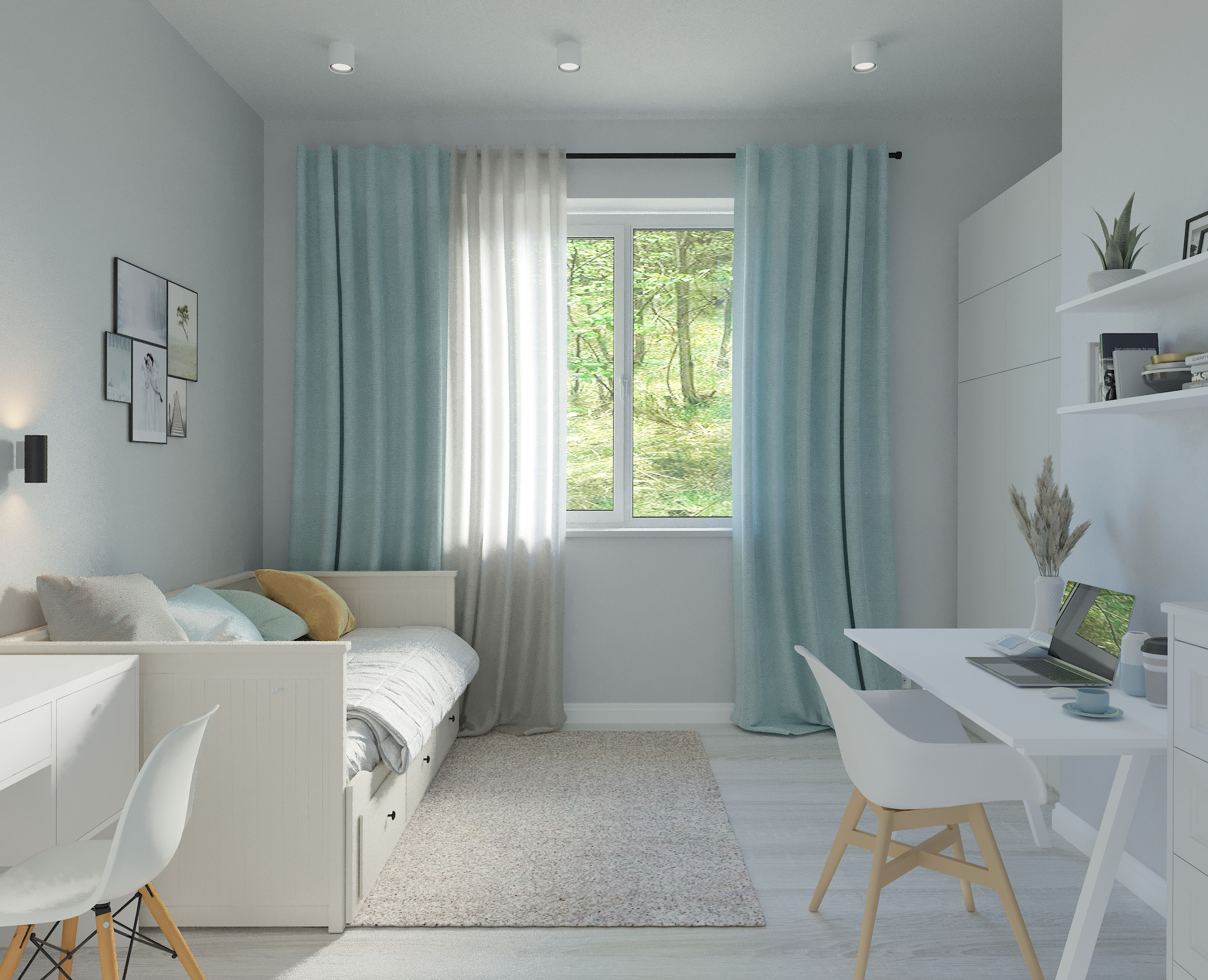 Скандинавский интерьер коттедж г. Екатеринбург. Lina architector | Дизайн интерьера