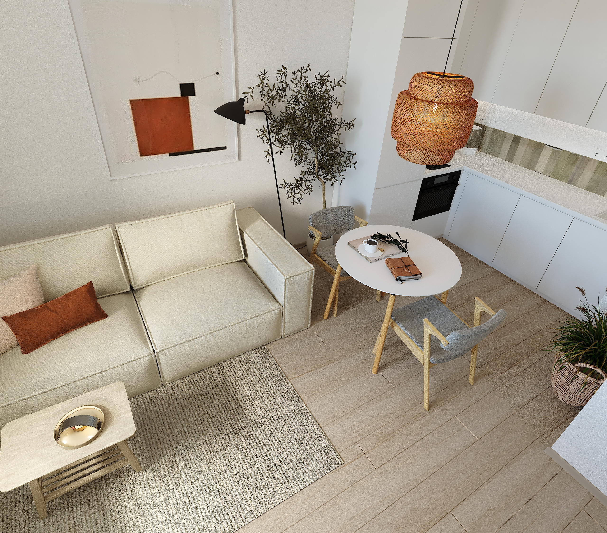 Квартира в стиле Japandi (джапанди). Lina architector | Дизайн интерьера