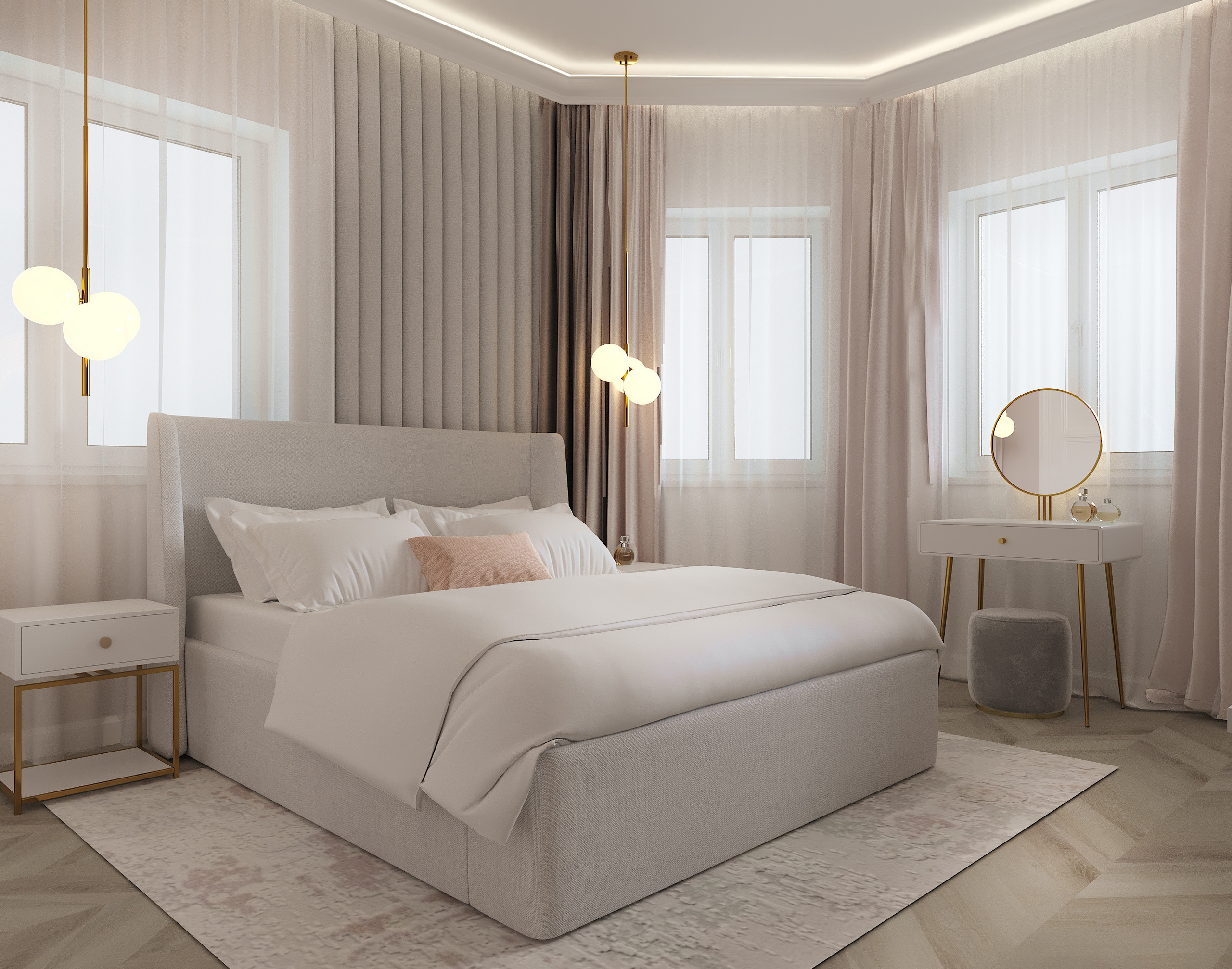 Атмосферная неоклассика коттедж г. Екатеринбург. Lina architector | Дизайн интерьера