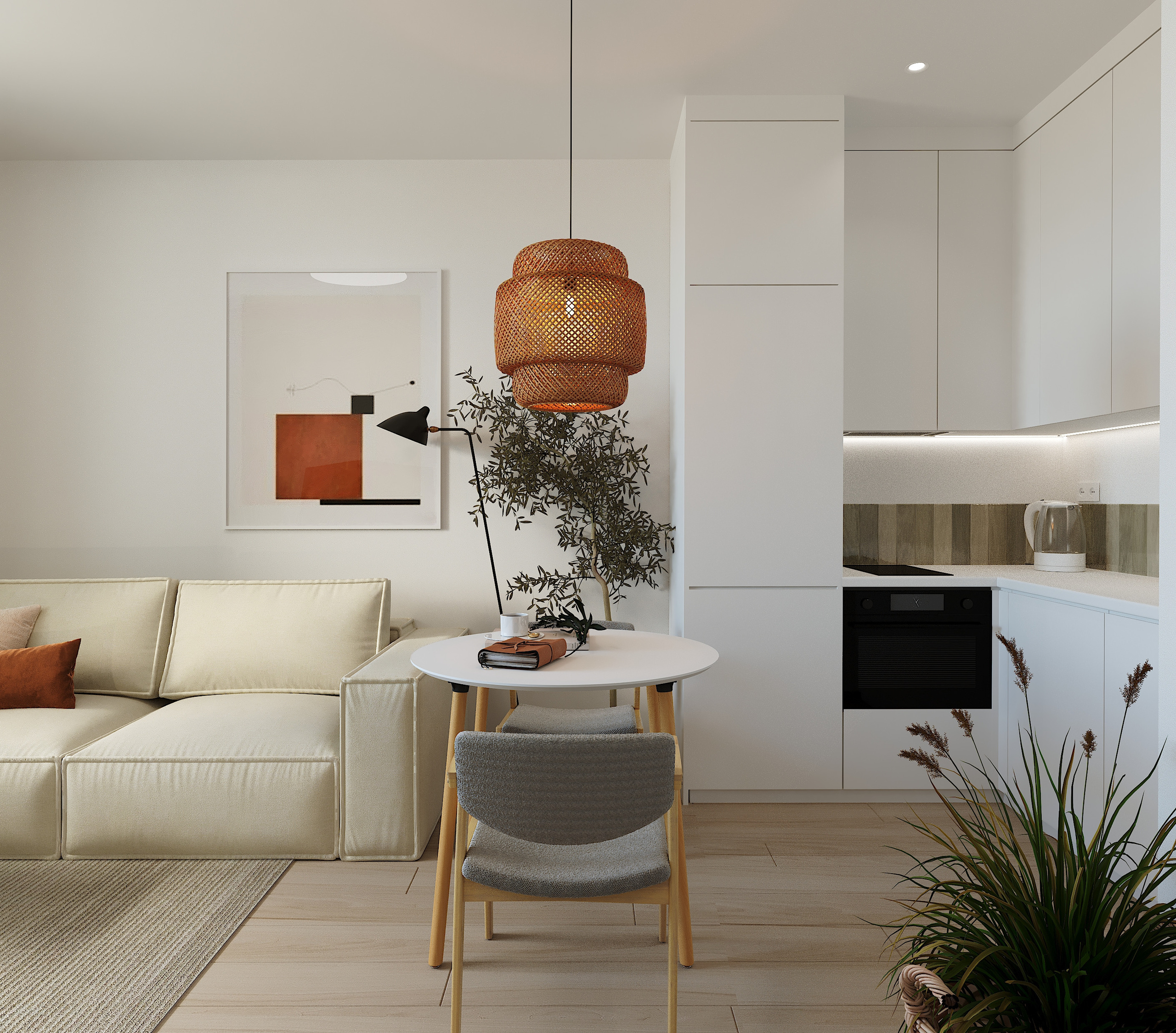 Квартира в стиле Japandi (джапанди). Lina architector | Дизайн интерьера