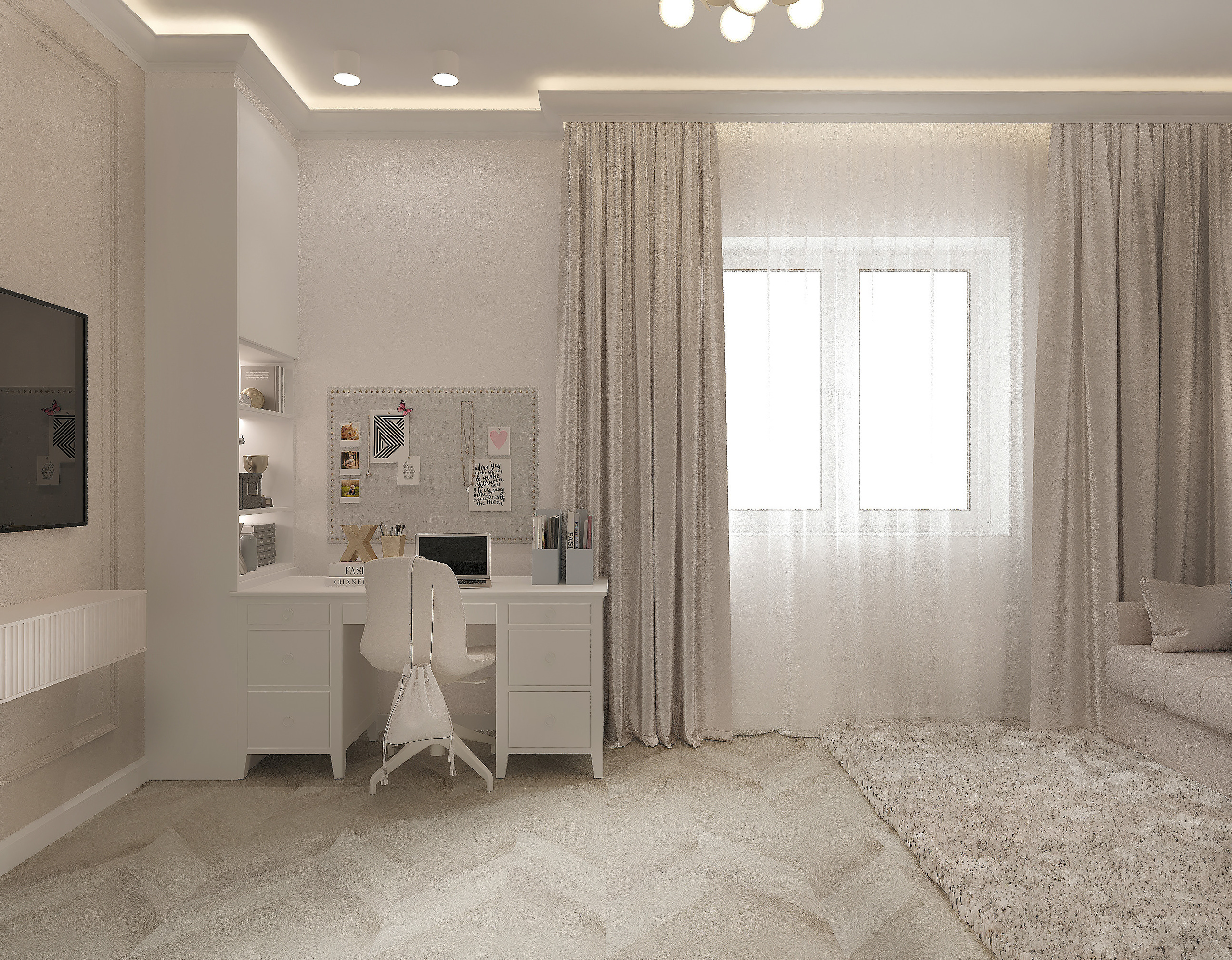 Атмосферная неоклассика коттедж г. Екатеринбург. Lina architector | Дизайн интерьера