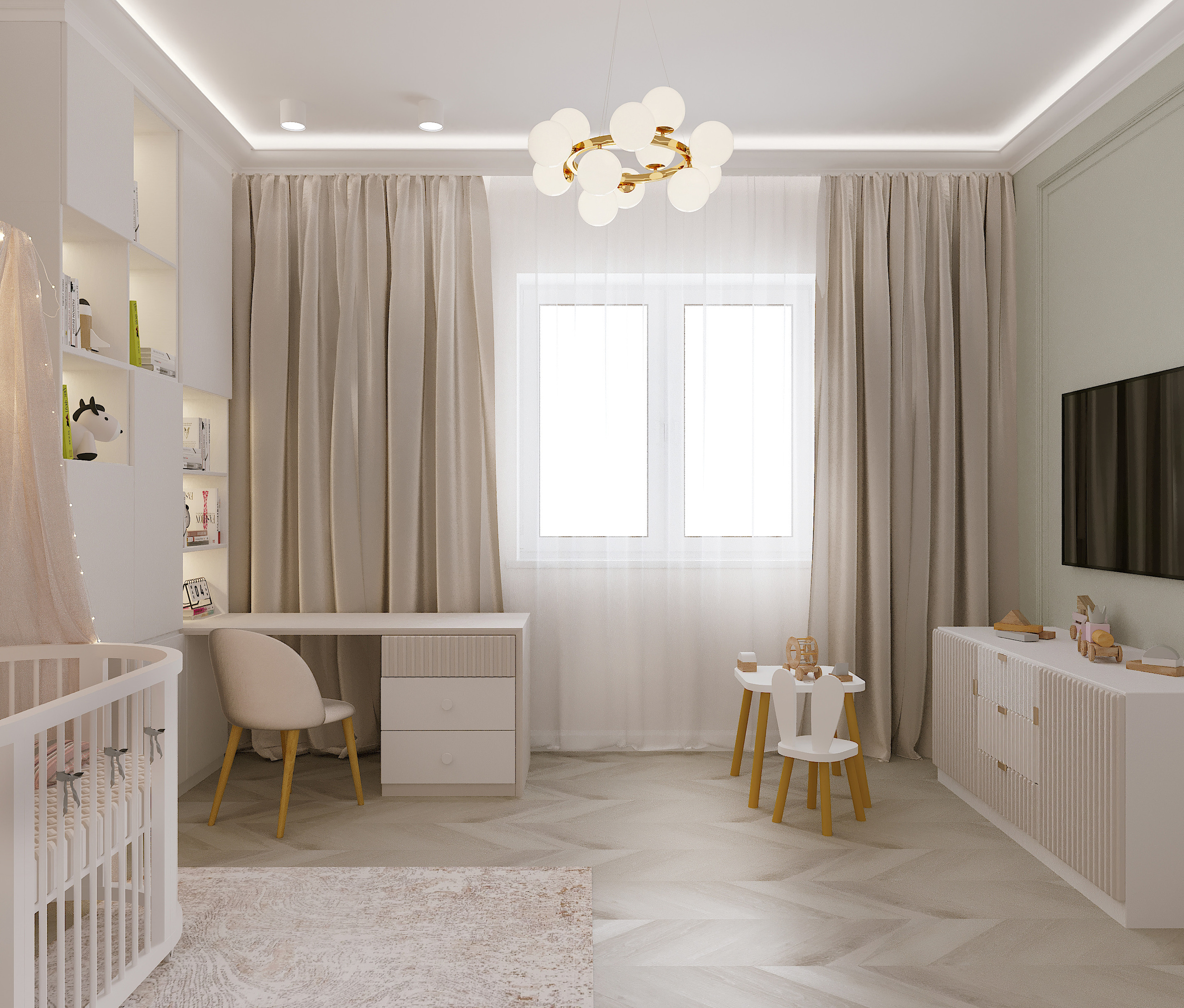 Атмосферная неоклассика коттедж г. Екатеринбург. Lina architector | Дизайн интерьера