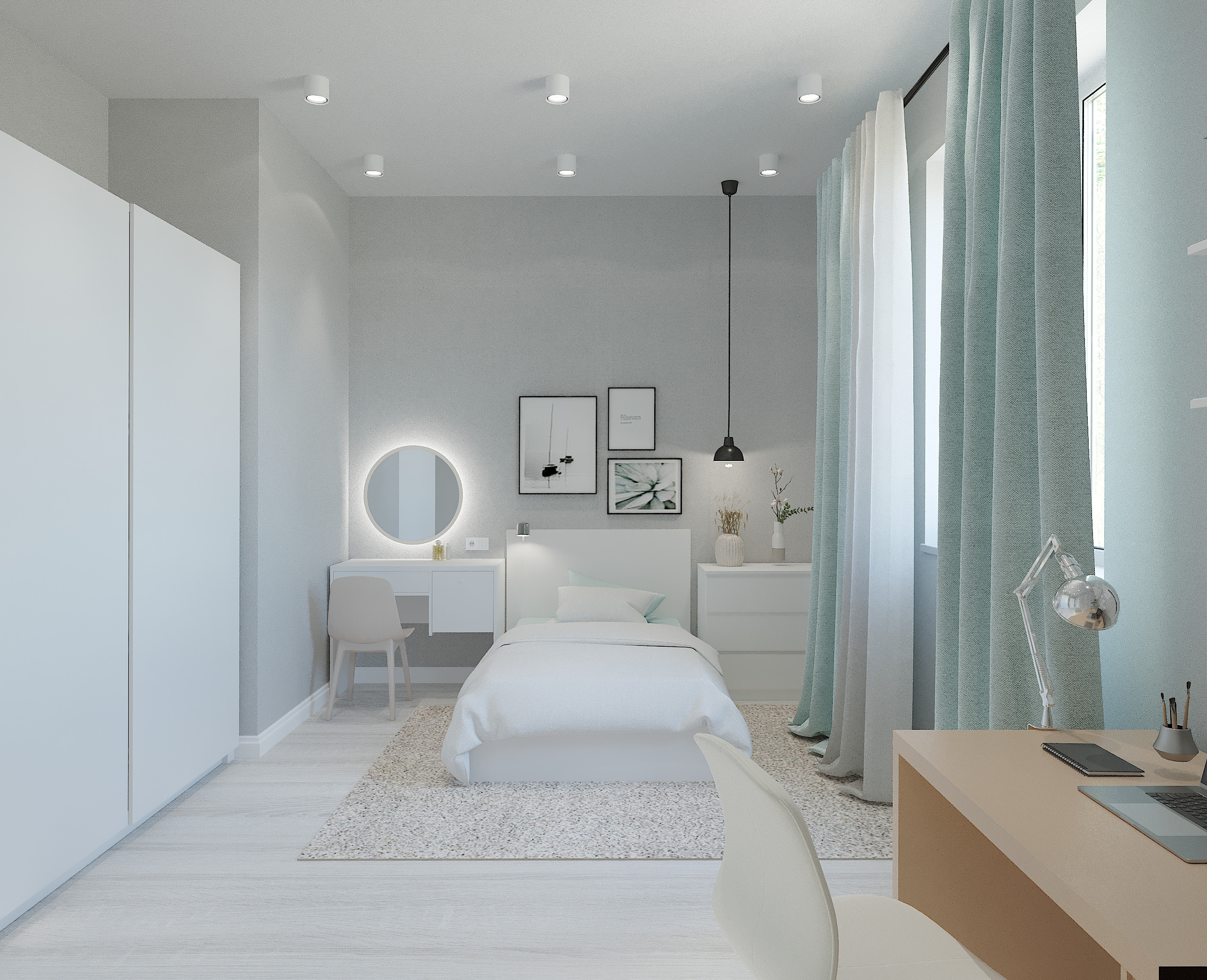 Скандинавский интерьер коттедж г. Екатеринбург. Lina architector | Дизайн интерьера