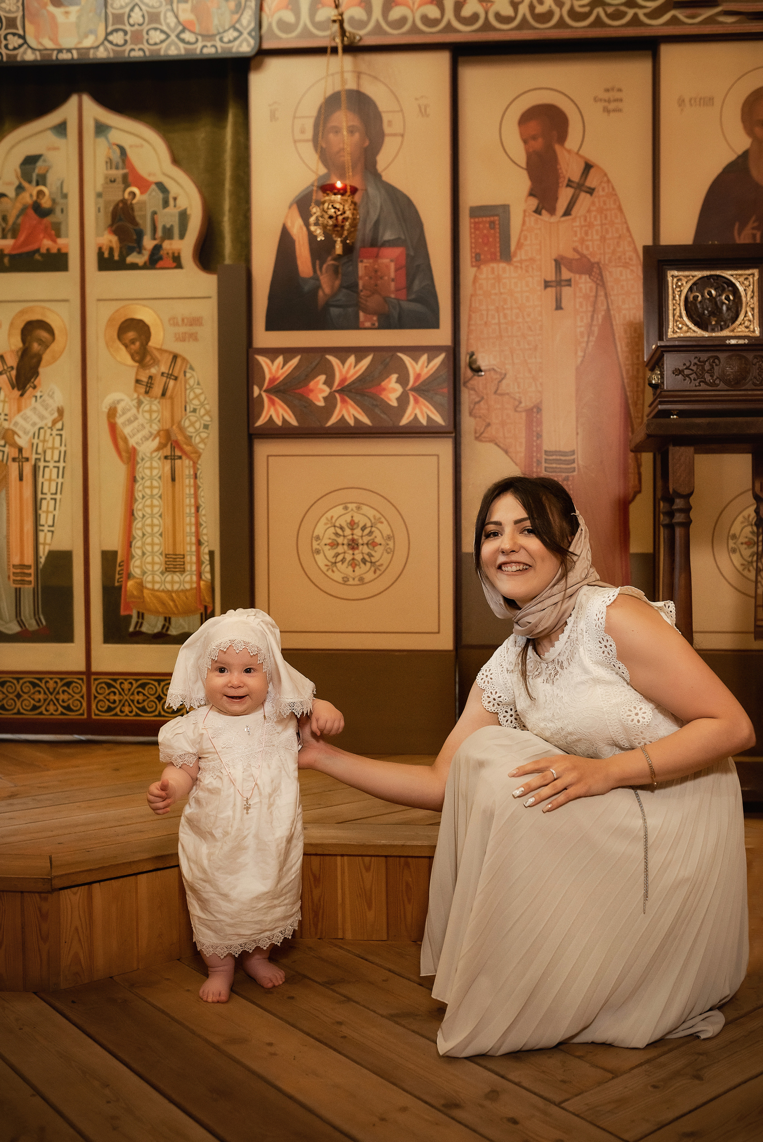 Крещение Дарьи в храме преп. Сергия Радонежского. Семейный фотограф в Ростове-на-Дону Татьяна Литвинова