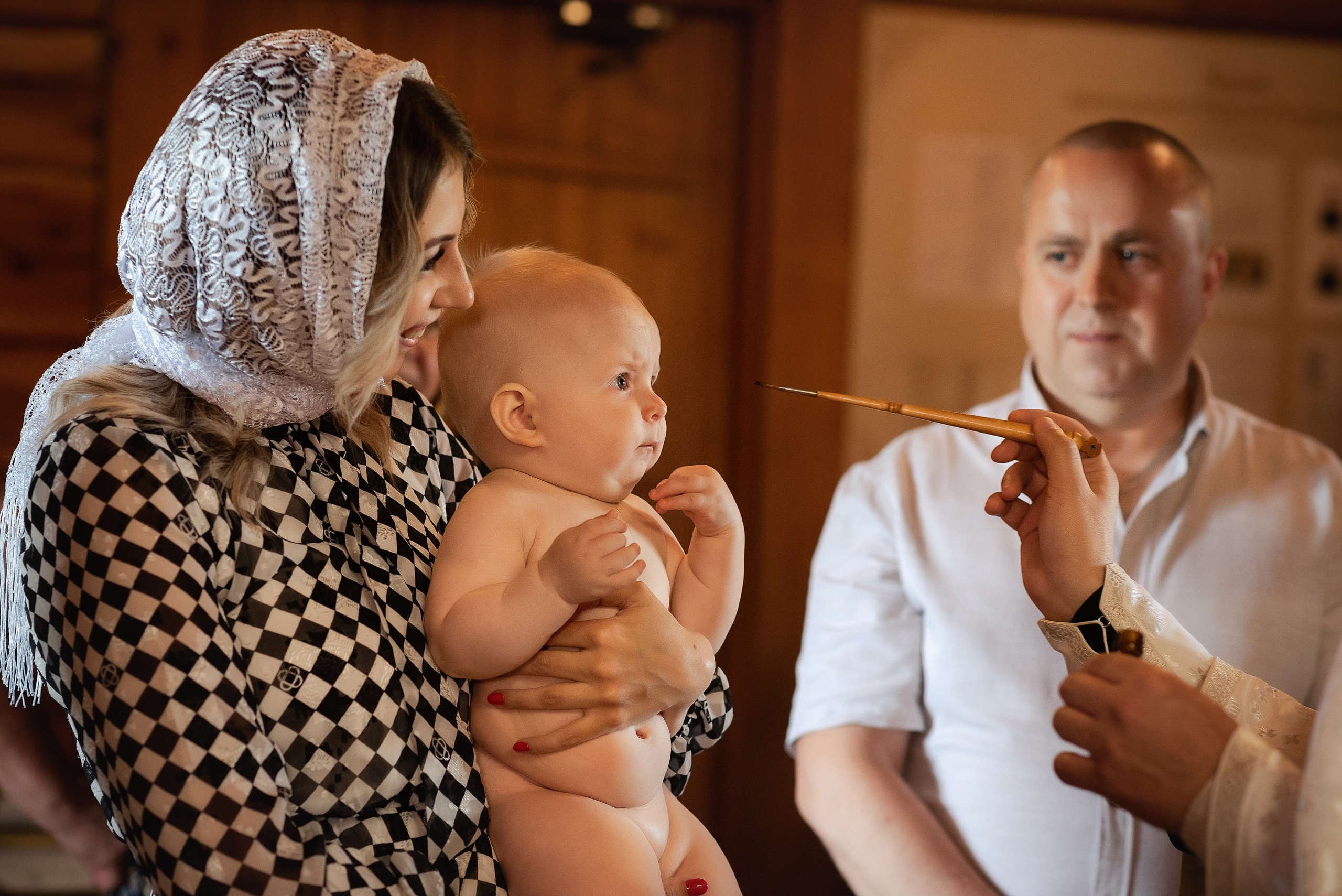 Крещение Дарьи в храме преп. Сергия Радонежского. Семейный фотограф в Ростове-на-Дону Татьяна Литвинова