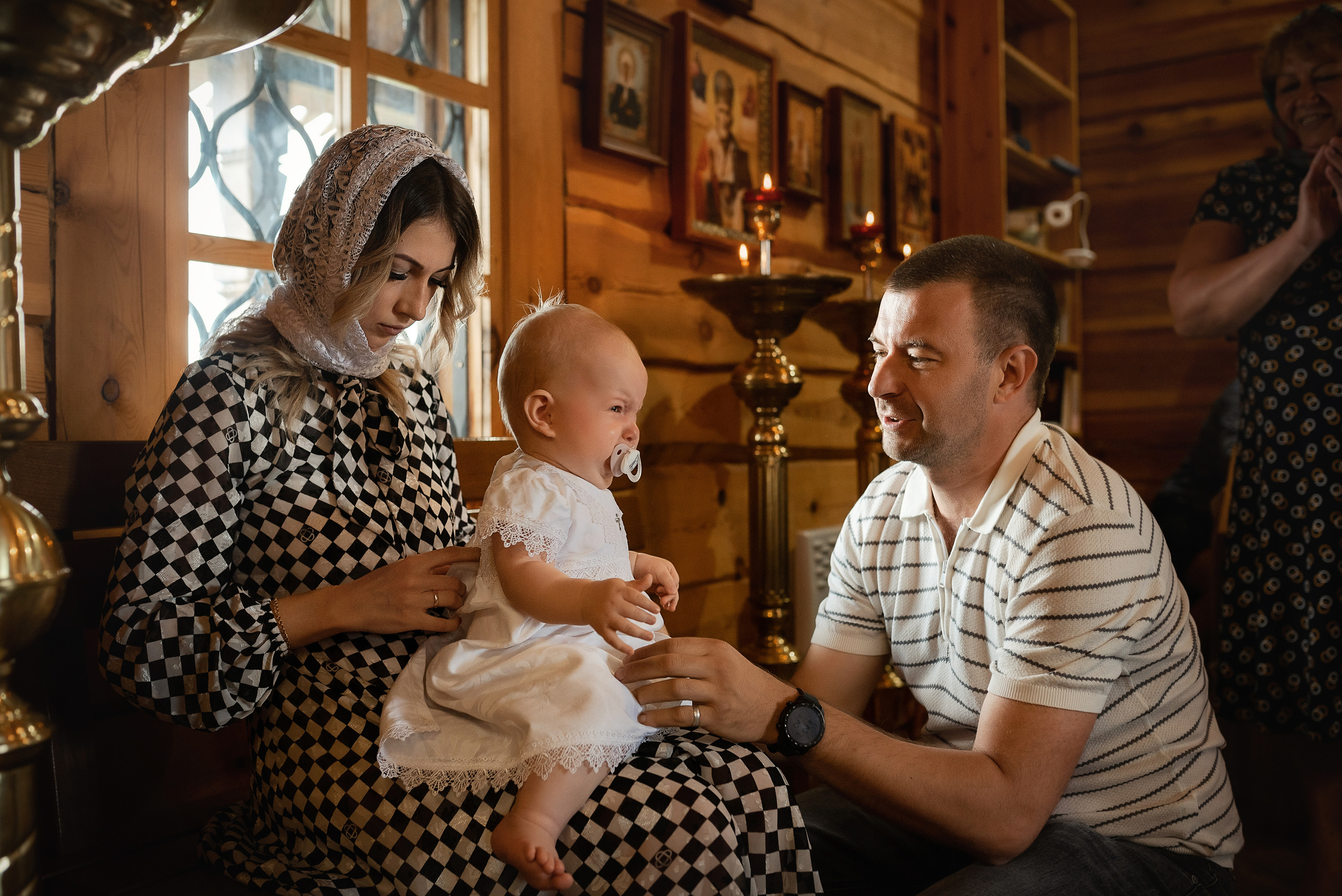 Крещение Дарьи в храме преп. Сергия Радонежского. Семейный фотограф в Ростове-на-Дону Татьяна Литвинова