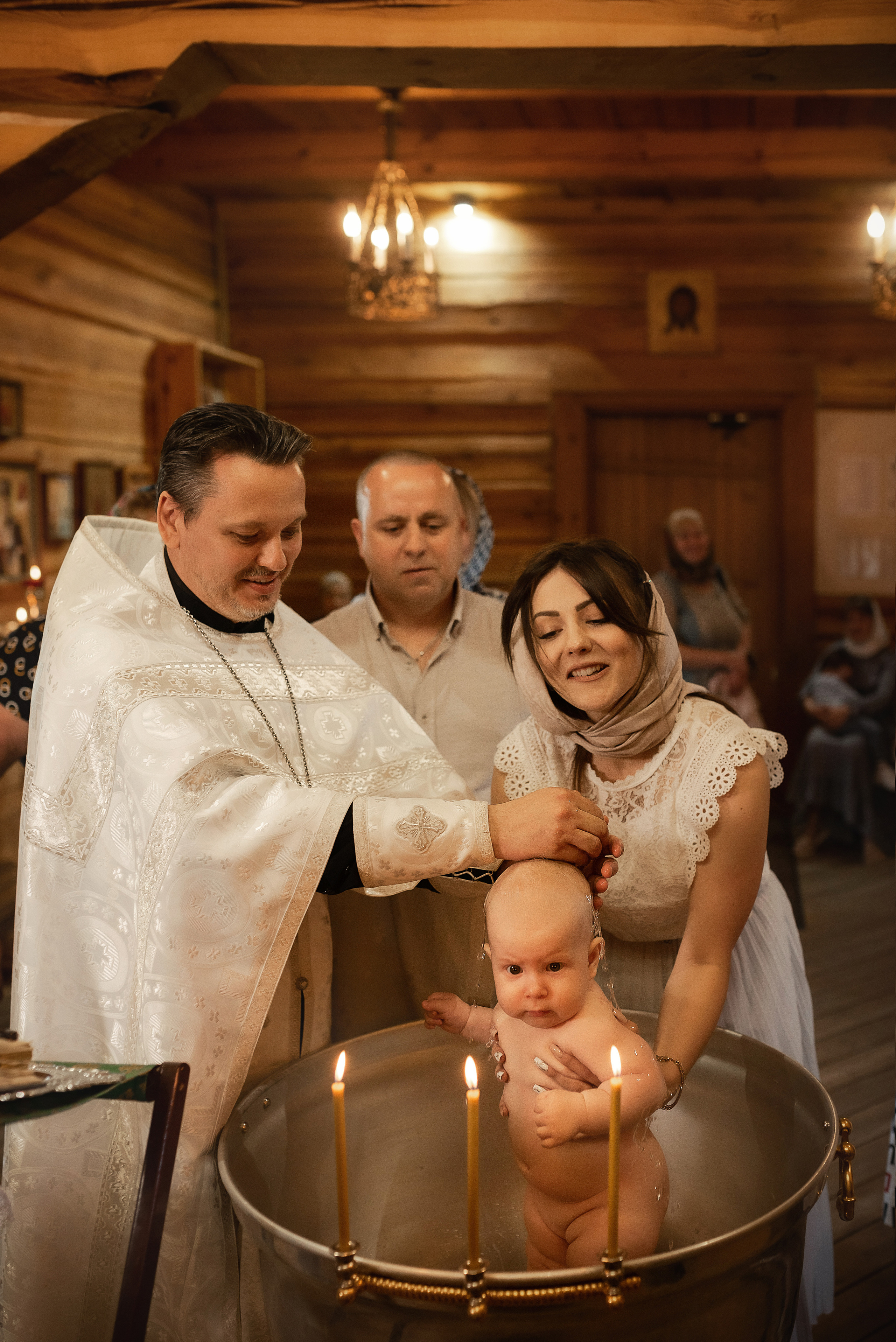 Крещение Дарьи в храме преп. Сергия Радонежского. Семейный фотограф в Ростове-на-Дону Татьяна Литвинова