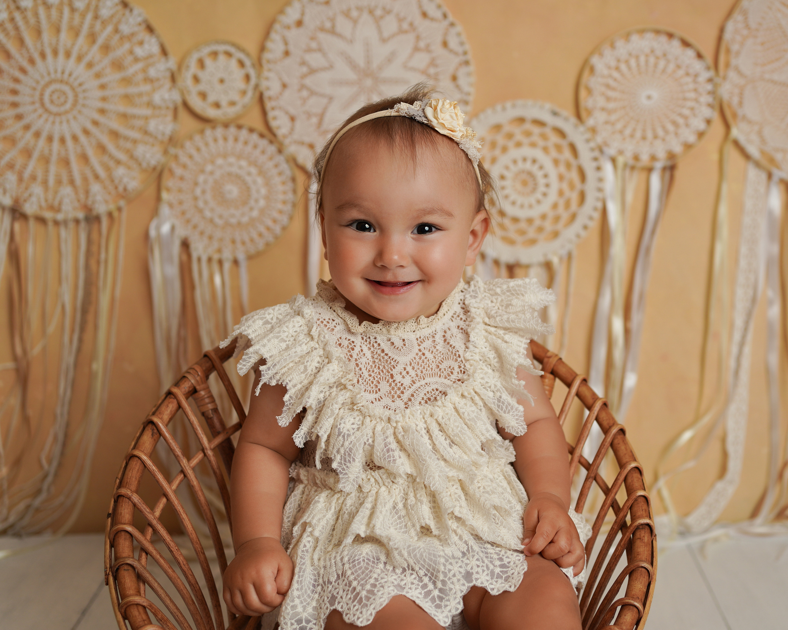 Детская фотосессия Первый год для девочек. Детский фотограф и фотограф новорожденных в Калининград Оксана Иваний