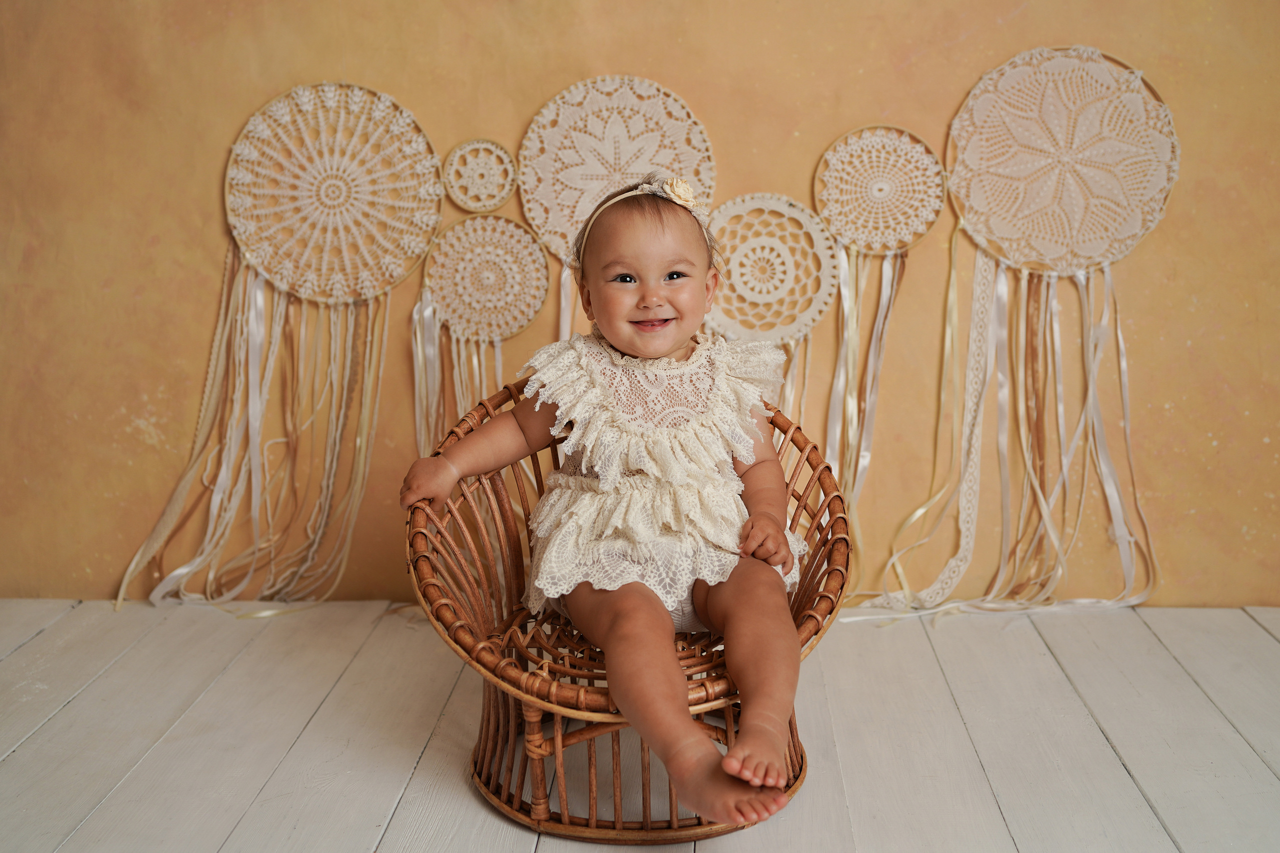 Детская фотосессия Первый год для девочек. Детский фотограф и фотограф новорожденных в Калининград Оксана Иваний