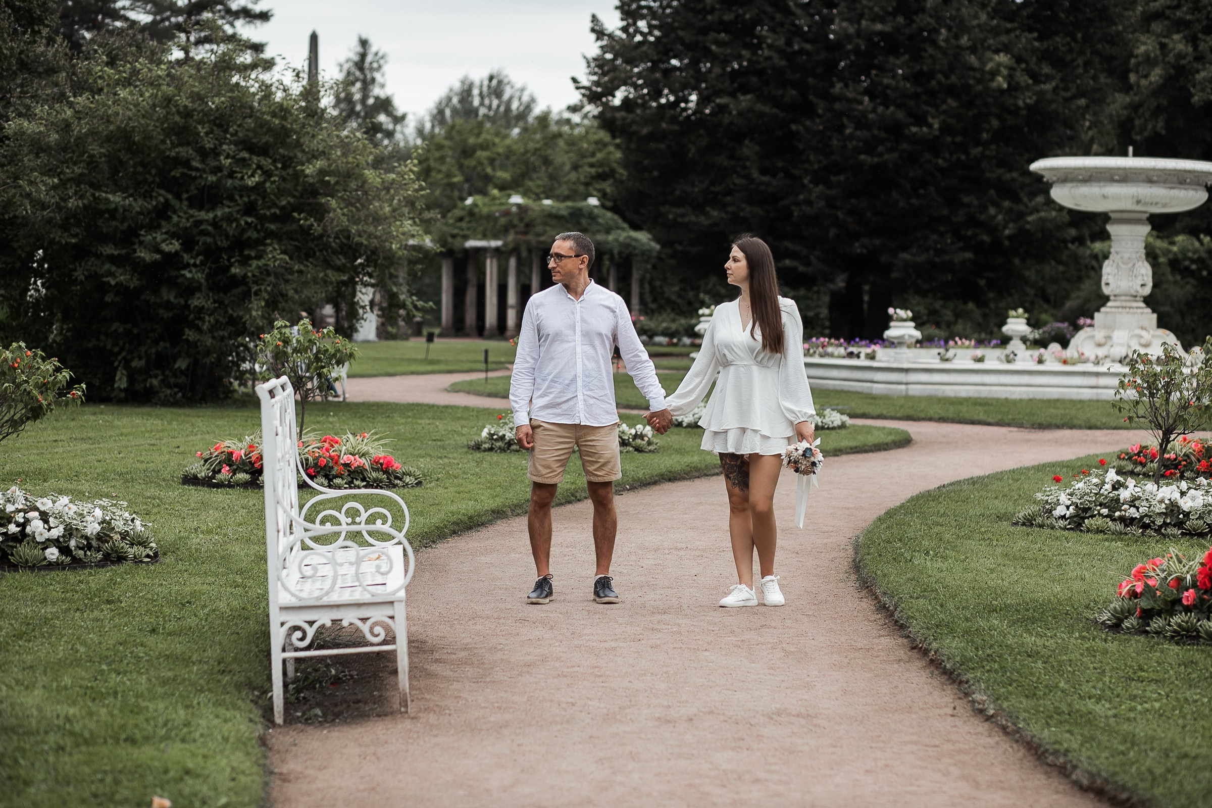 Вероника и Александр. Прогулка в Екатерининском парке. Свадебный и семейный фотограф в Колпино и СПб Юлия Папанова