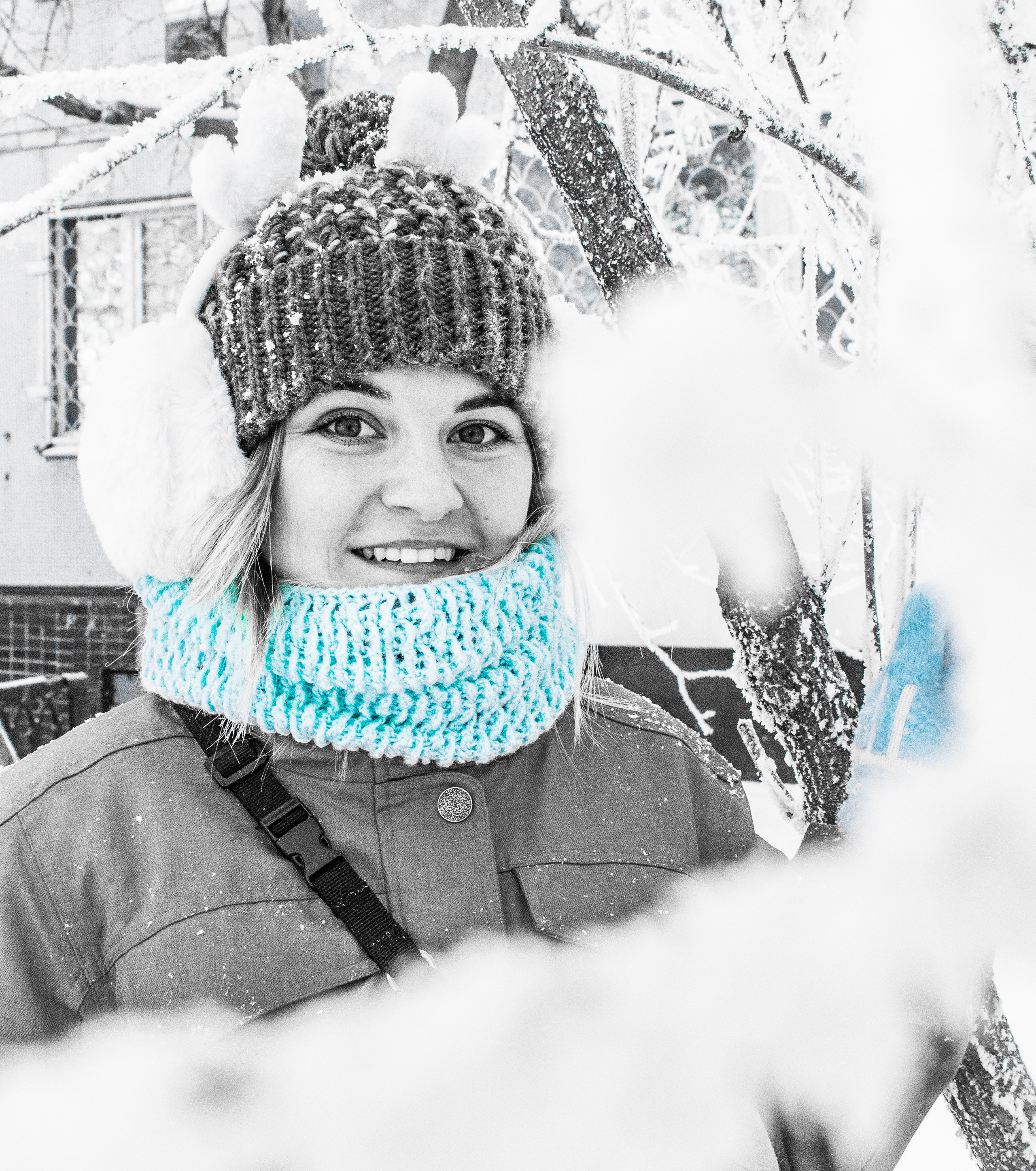 Смелая Полина (на улице минус 33 градуса). Творческая, семейная Фотосъемка ДоброДарова Елена Омск