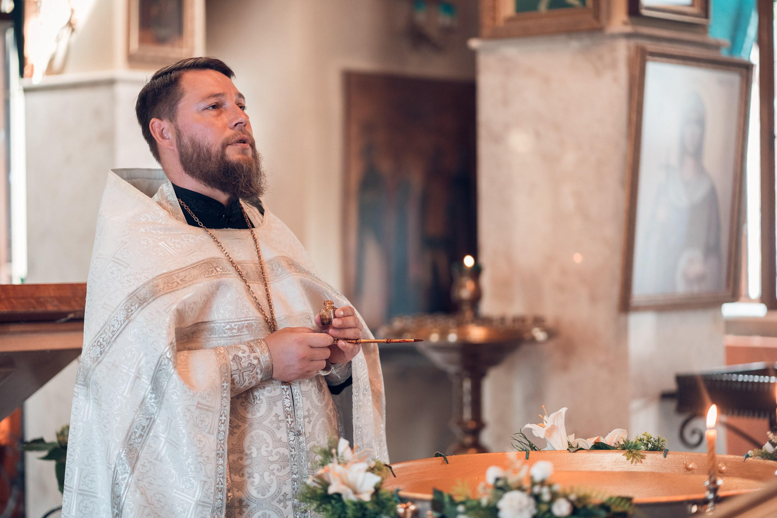Крещение в храме Прп.Сергия Радонежского с. Орлиное. Церковный фотограф Севастополь