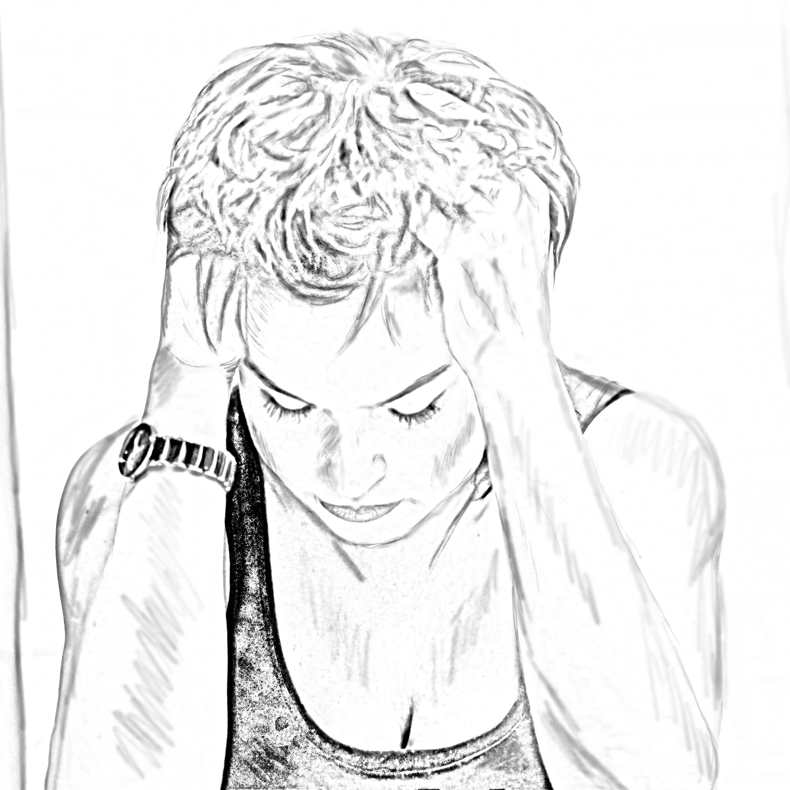 фото с эффектом рисунка карандашом.