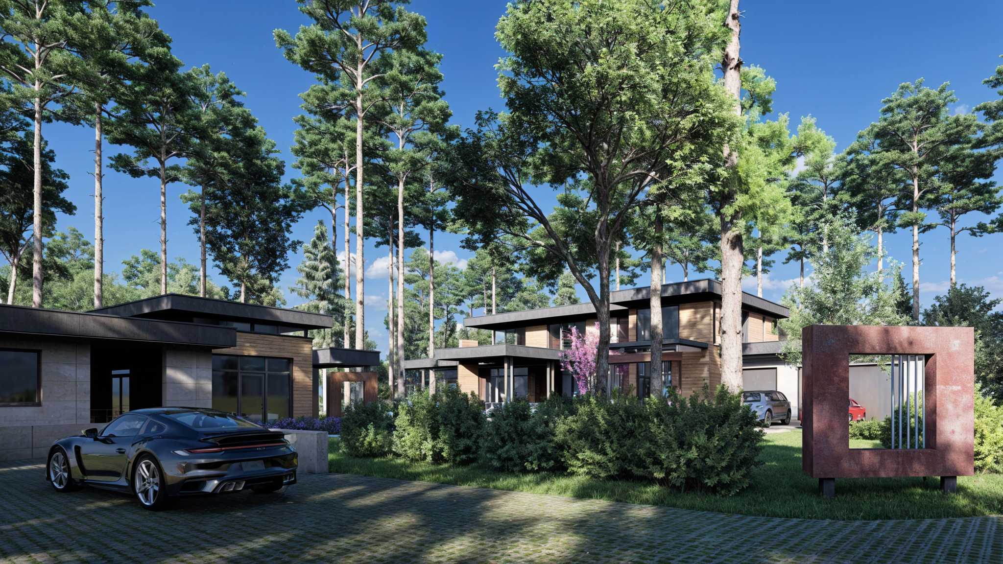 Проект " Лес " Частный дом с зоной СПА. Архитектурное проектирование