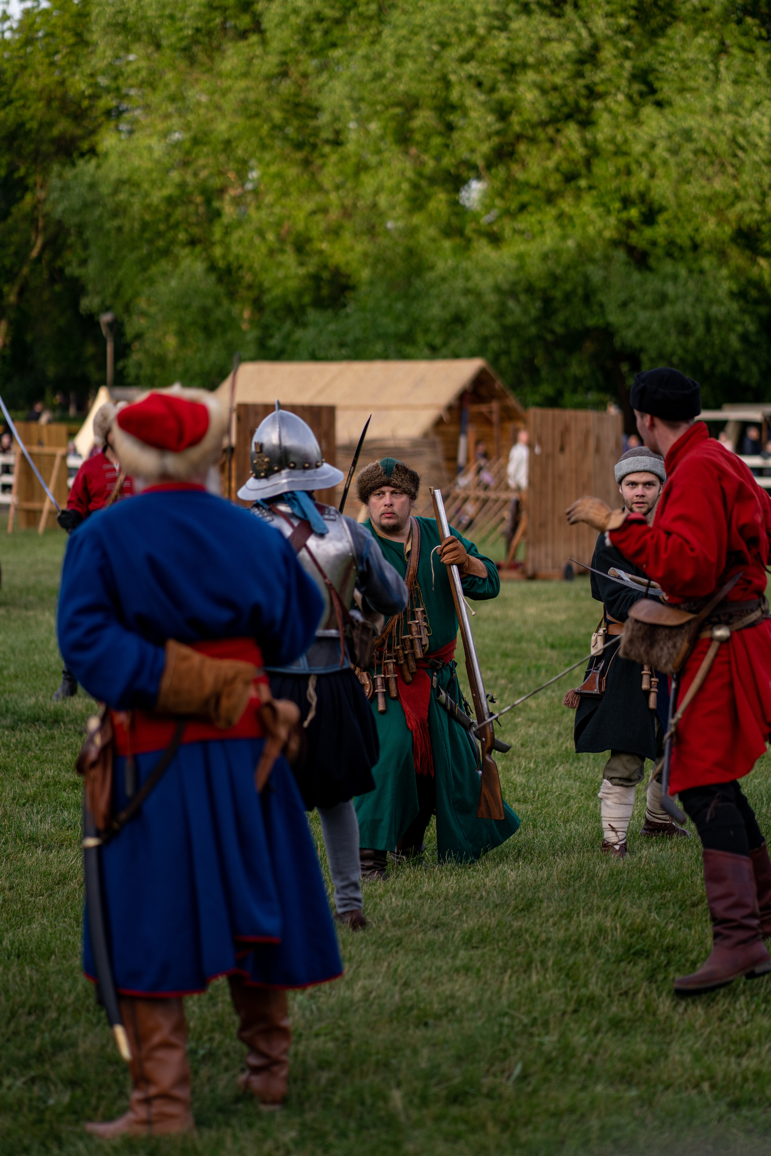 Фотографии фестиваль «Времена и эпохи» 10 июня 2023. Музей-заповедник «Коломенское», фотограф Ксения Насокина. Древняя Русь, Российская Империя, история, исторический фестиваль, реконструкторы, историческая реконструкция, 1654-1667 гг. Русско-польская война, XVII век, Запорожская Сечь, Речь Посполитая, быт царской России, стрелецкий полк, крылатые гусары, пикинёры, реконструкция сражения.