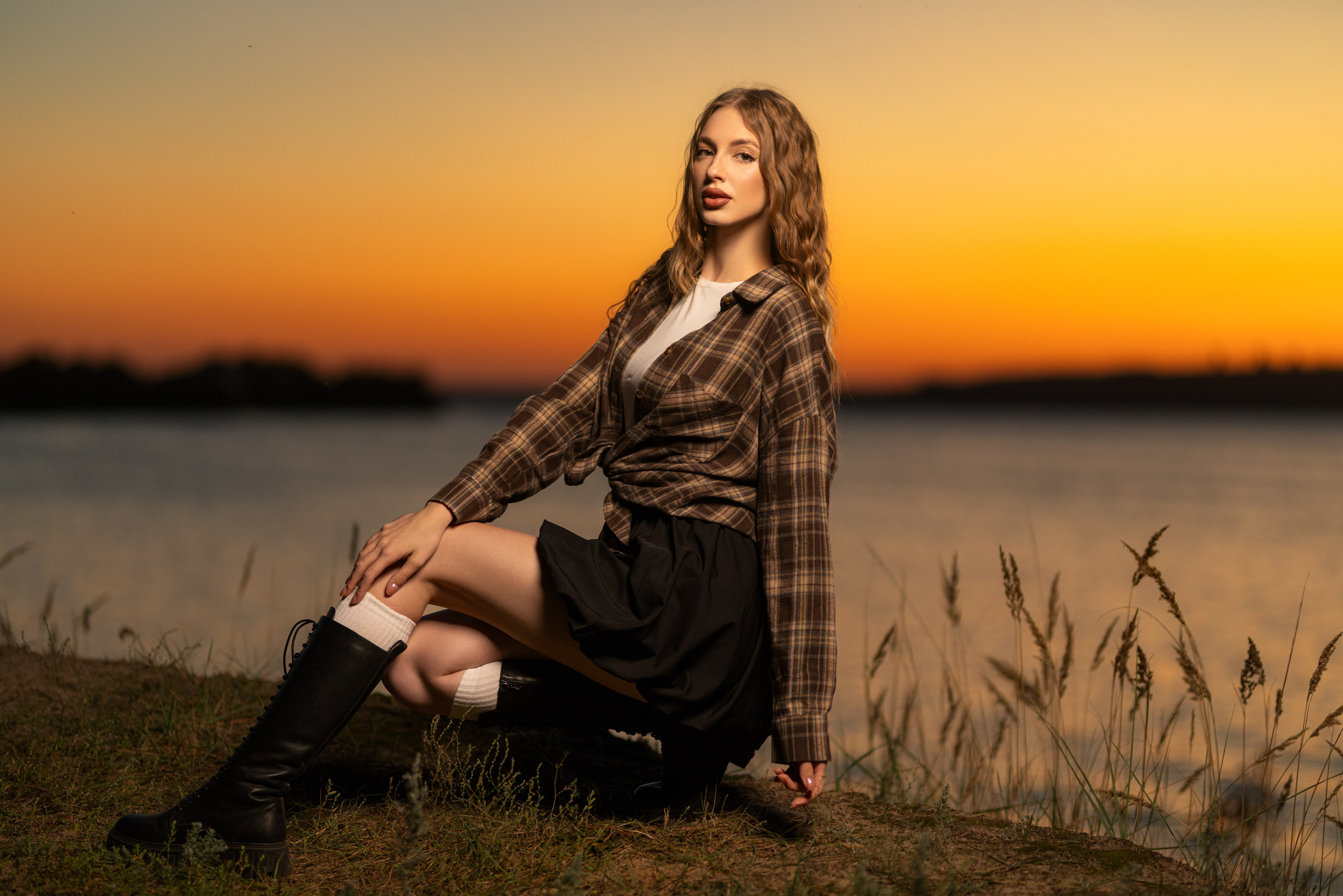 Вечерний фотосет с Ксенией на побережье с дополнительным светом для «себя». Дмитрий Шульгин, портретный фотограф в Воронеже