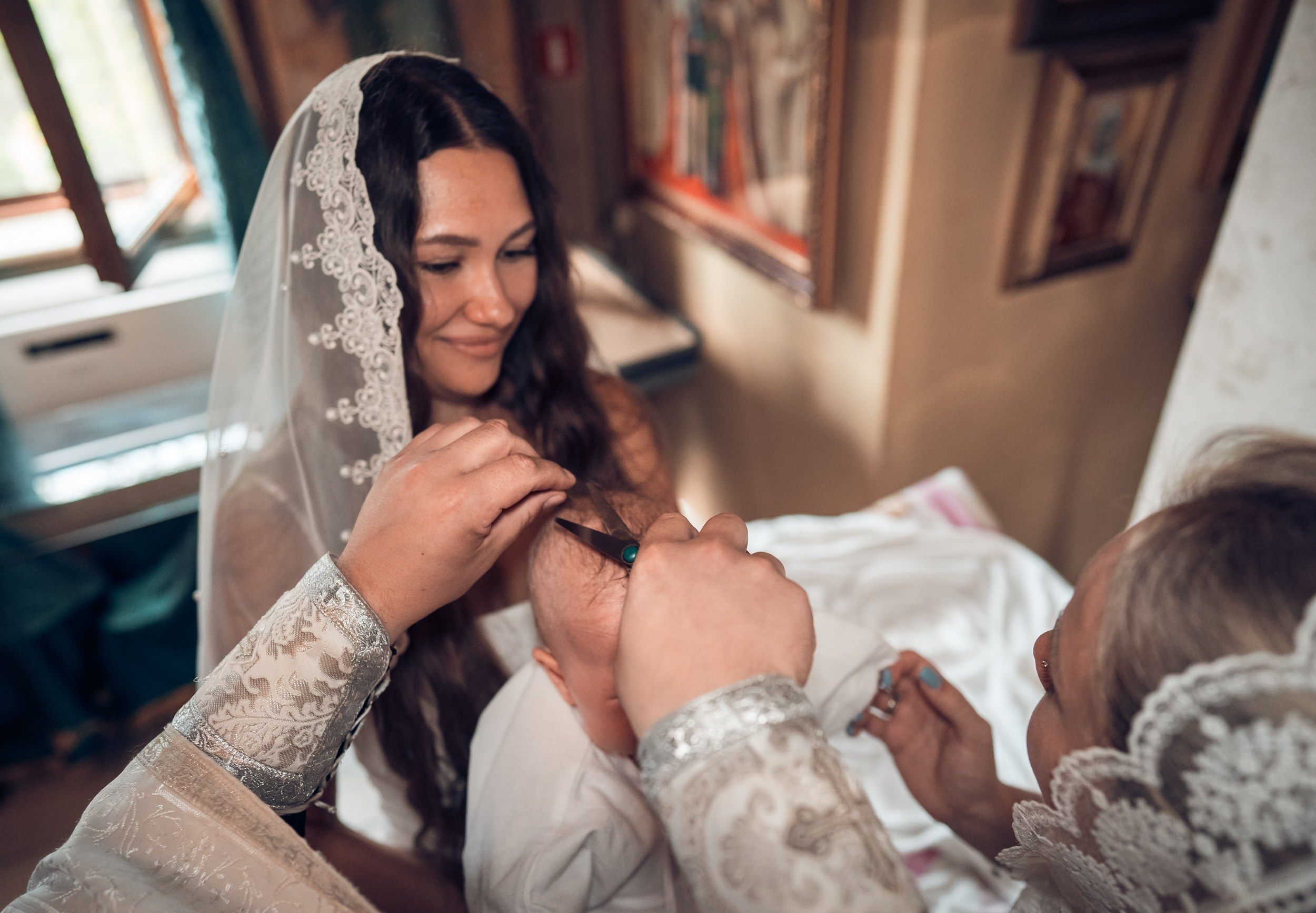 Крещение в храме Прп.Сергия Радонежского с. Орлиное. Церковный фотограф Севастополь