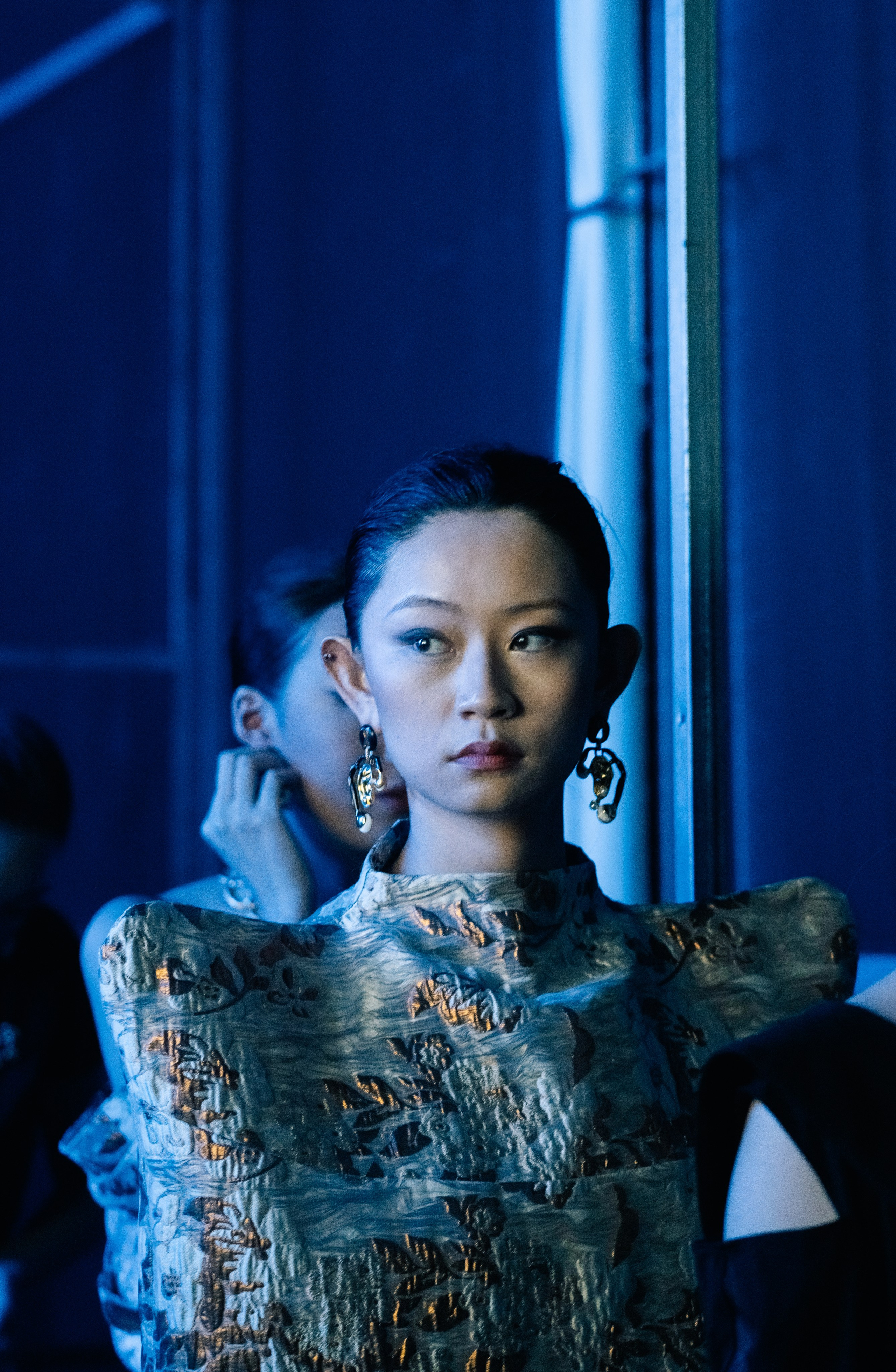 Backstage at Beijing Fashion
