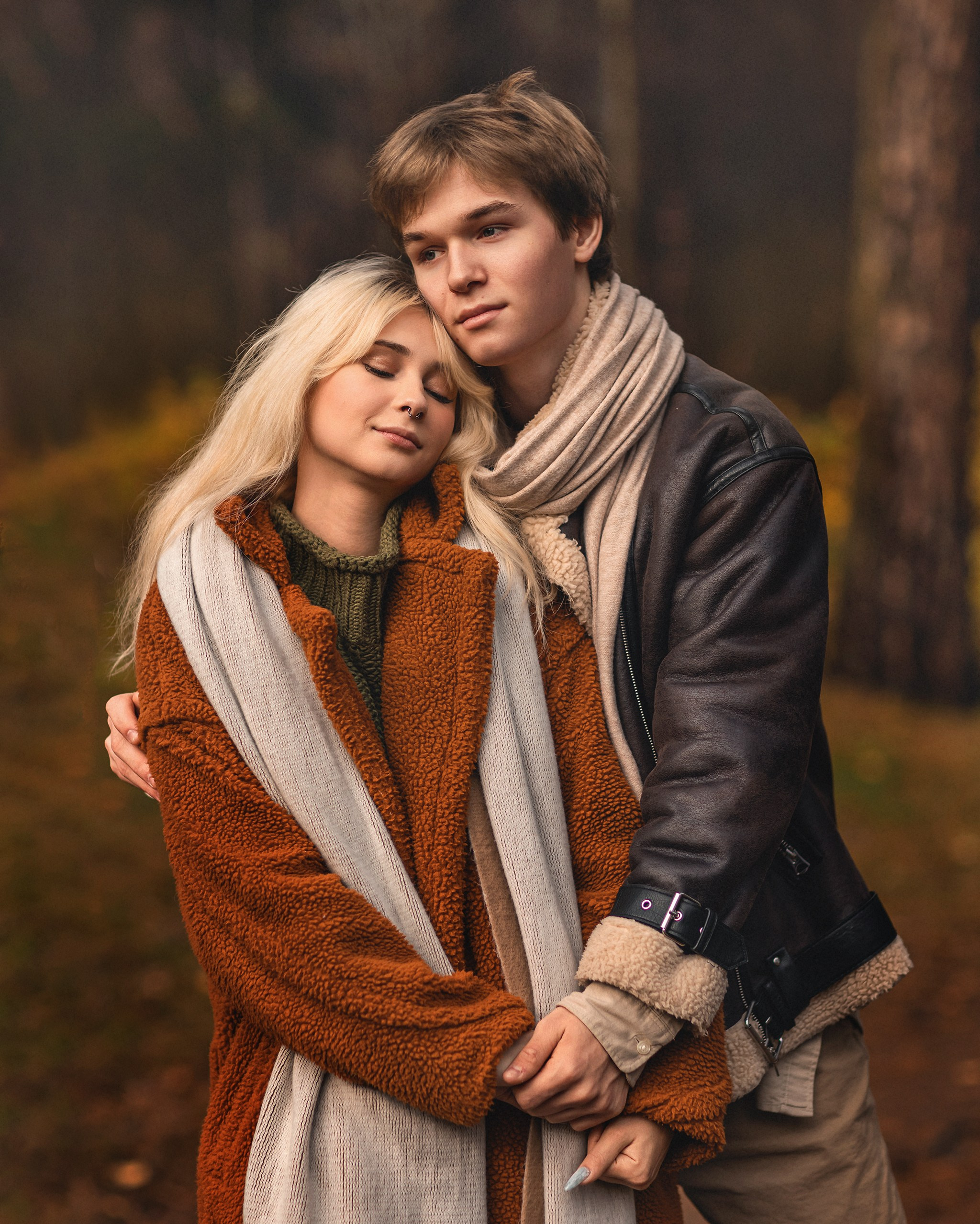 Осенняя лавстори. Детский и семейный фотограф Елена Михайлова в Москве