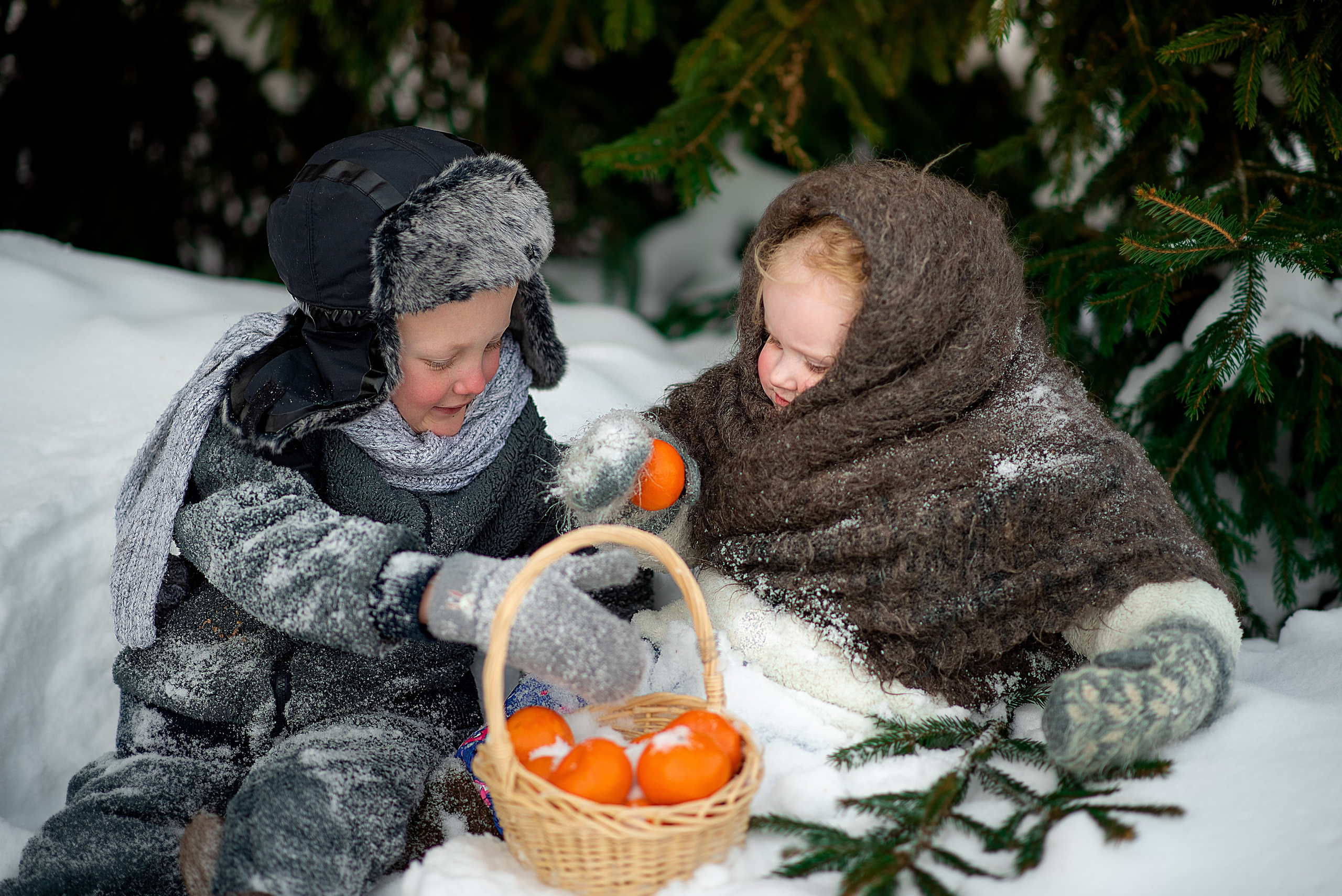 Тематическая семейная фотосессия в деревне. Семейный и детский фотограф в Туле Светлана Воронкова