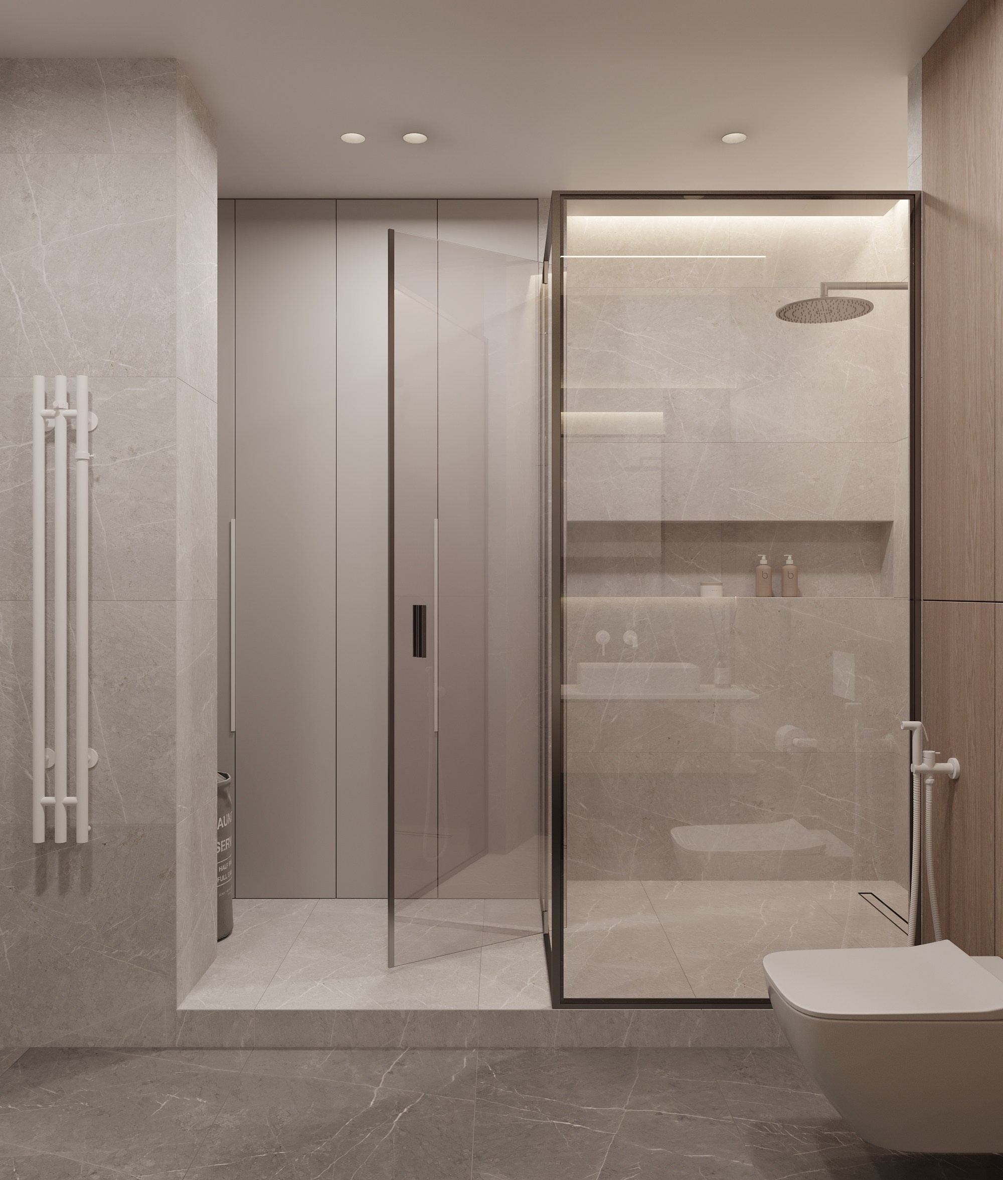 2-я Круговая, 67.3 кв.м. Дизайн интерьера, 3D-визуализация Владивосток