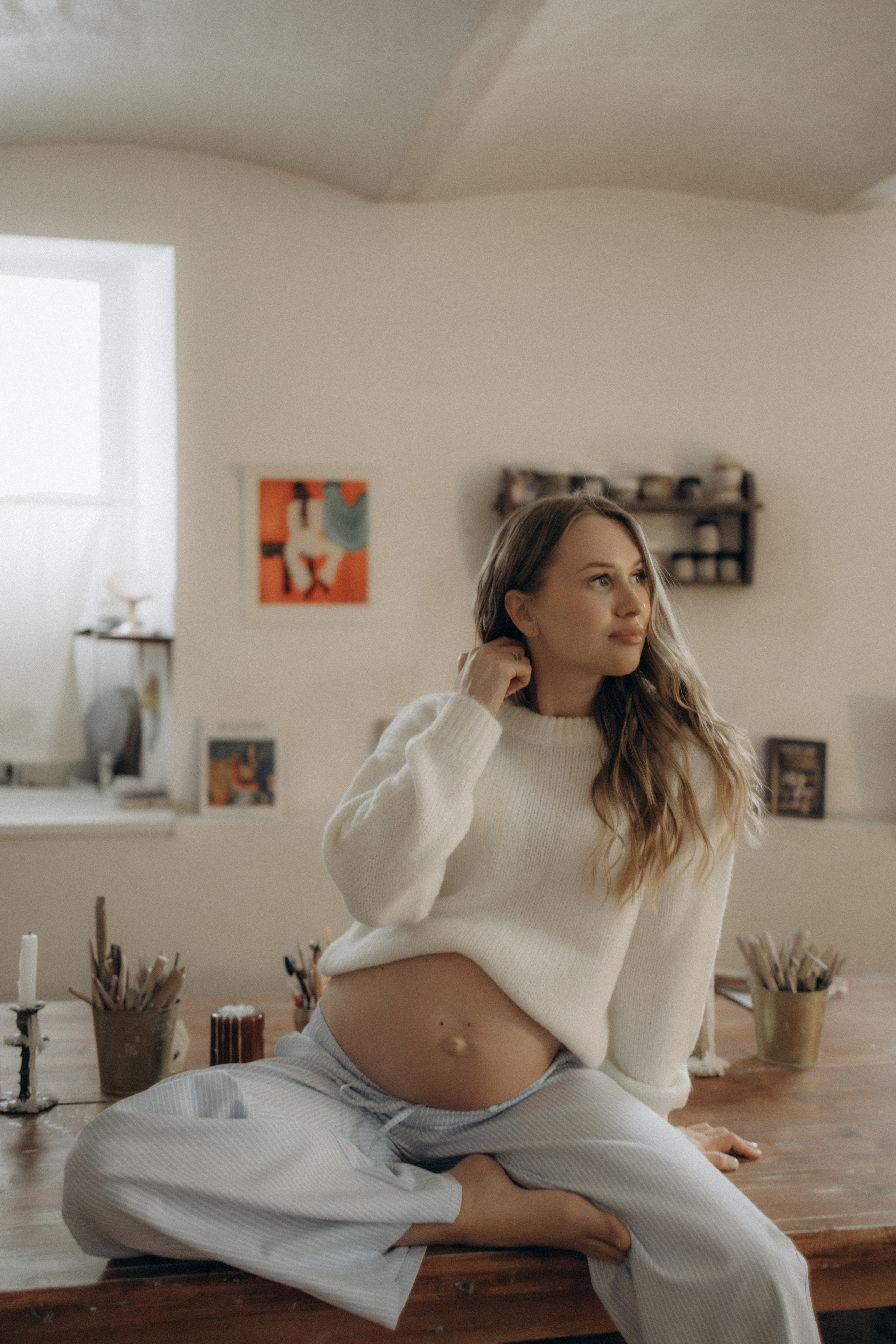 Фотосессия беременности в гончарной мастерской. Семейный фотограф Москва Юлиана Фетисова