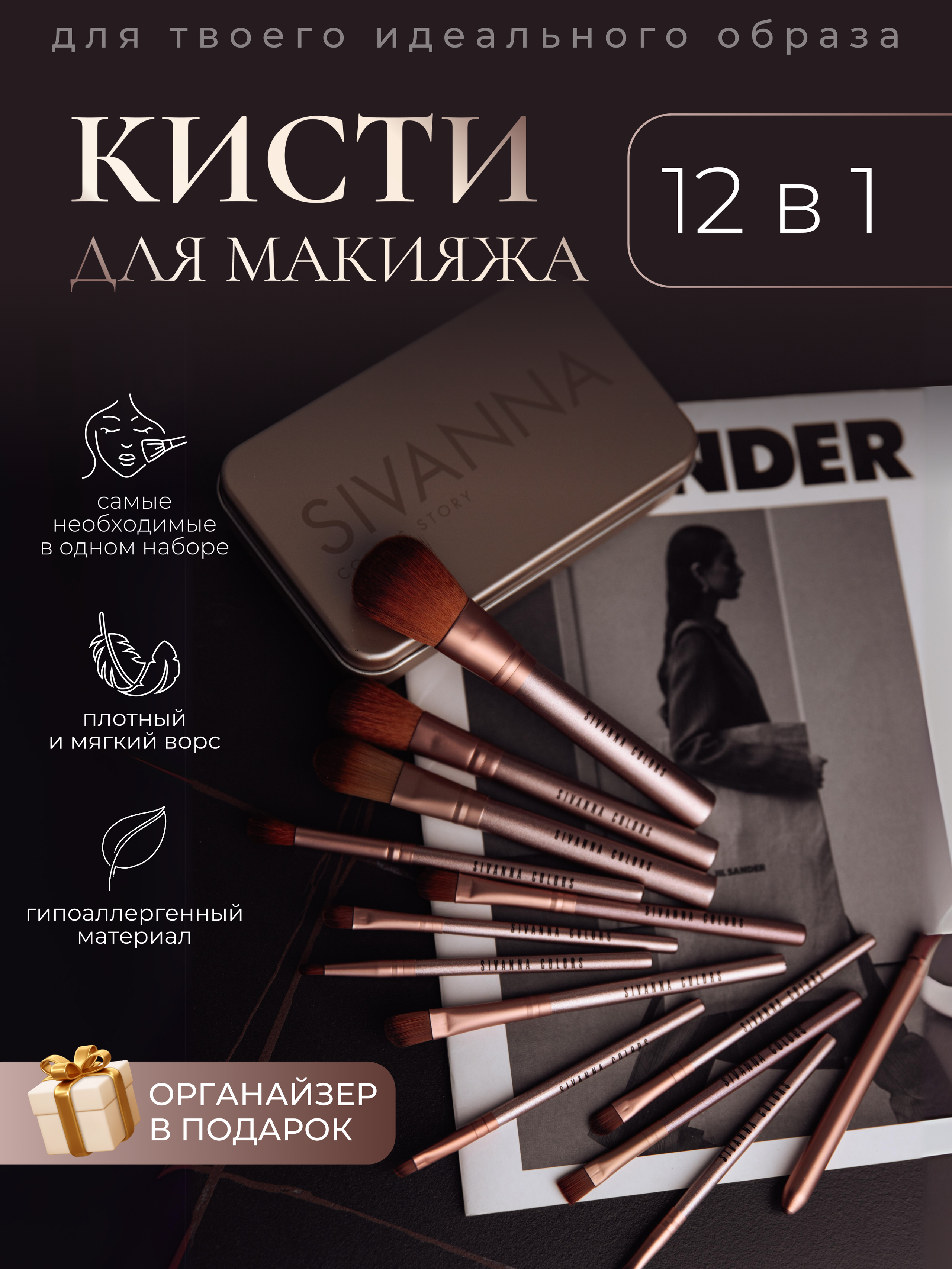 Инфографика кистей для макияжа. Л.УМ 48° — дом графического дизайна