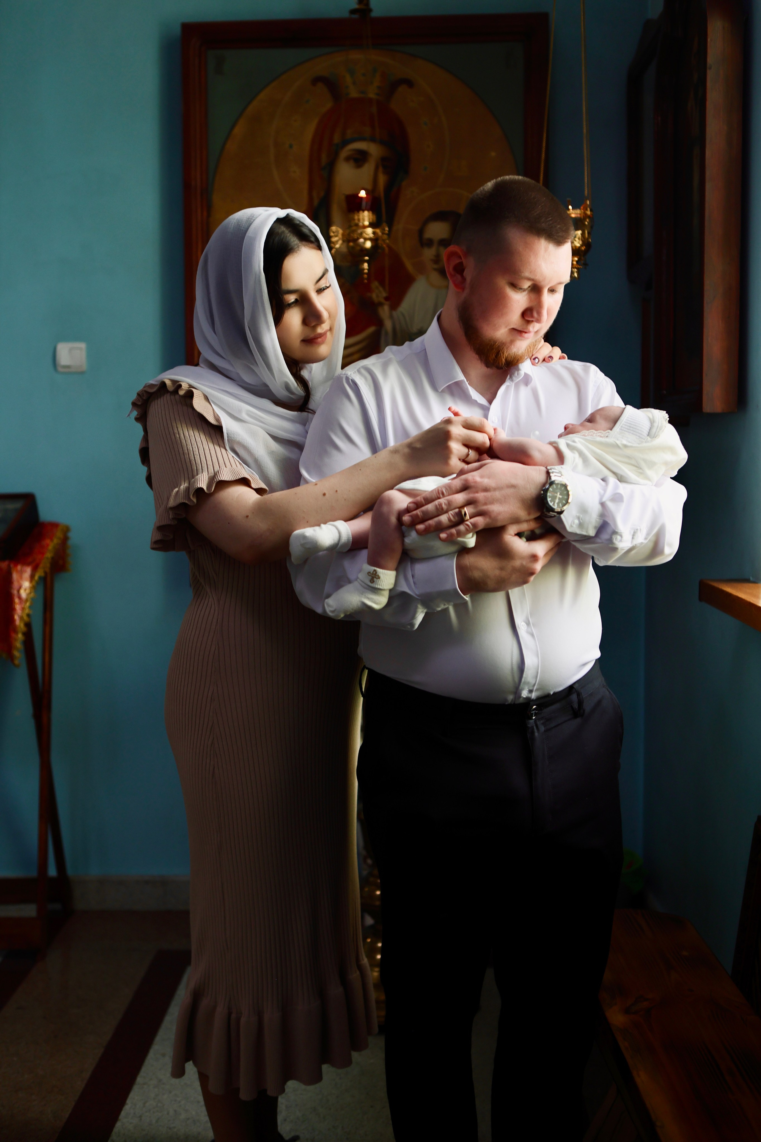 Яна и Максим —крещение Михаила. Фотограф в Курске Смирнов Евгений