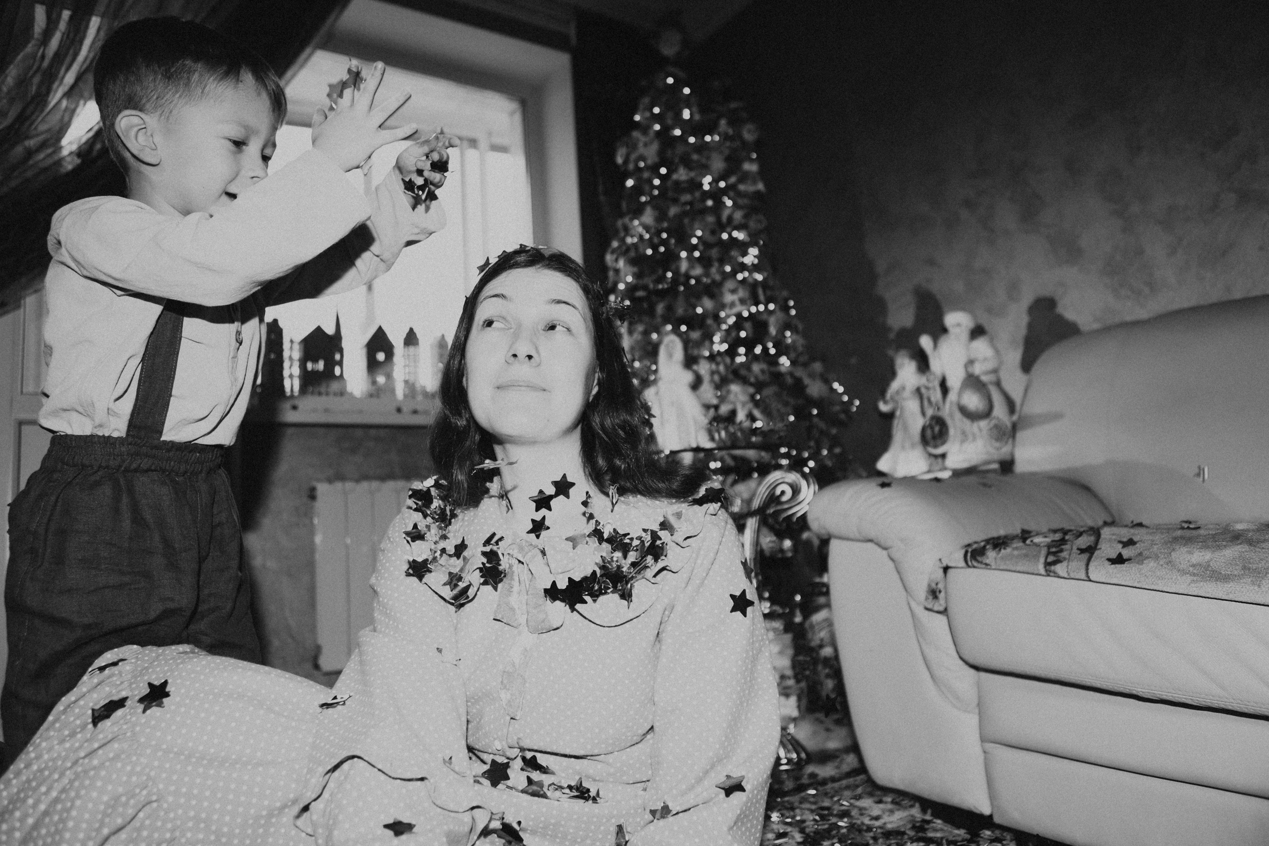 Новогодняя фотосессия дома Москва. Семейный фотограф Маша Тимофеева | Москва