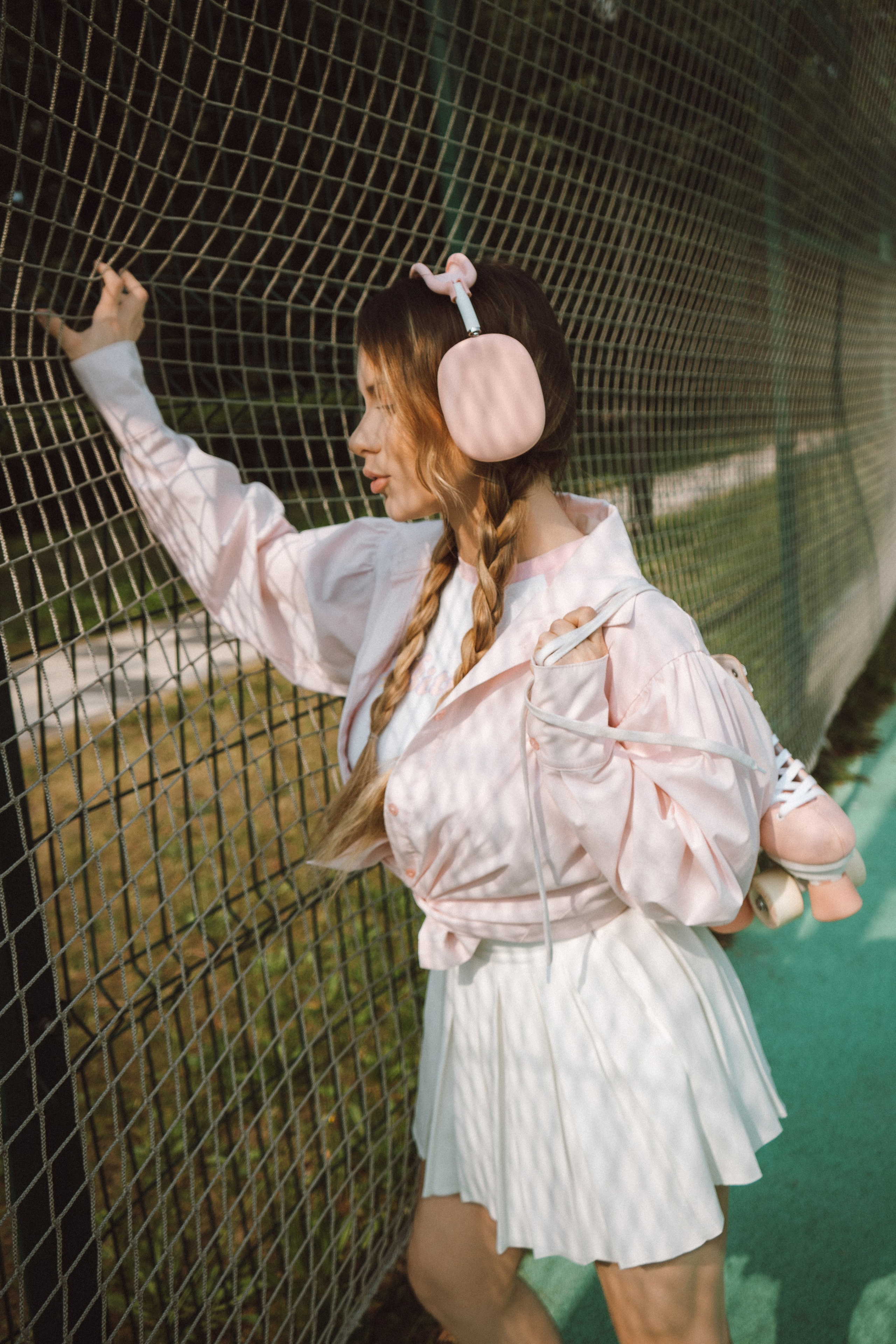 Ретро съемка с роликами — модель Евгения. Фотограф Москва и Видеограф Москва