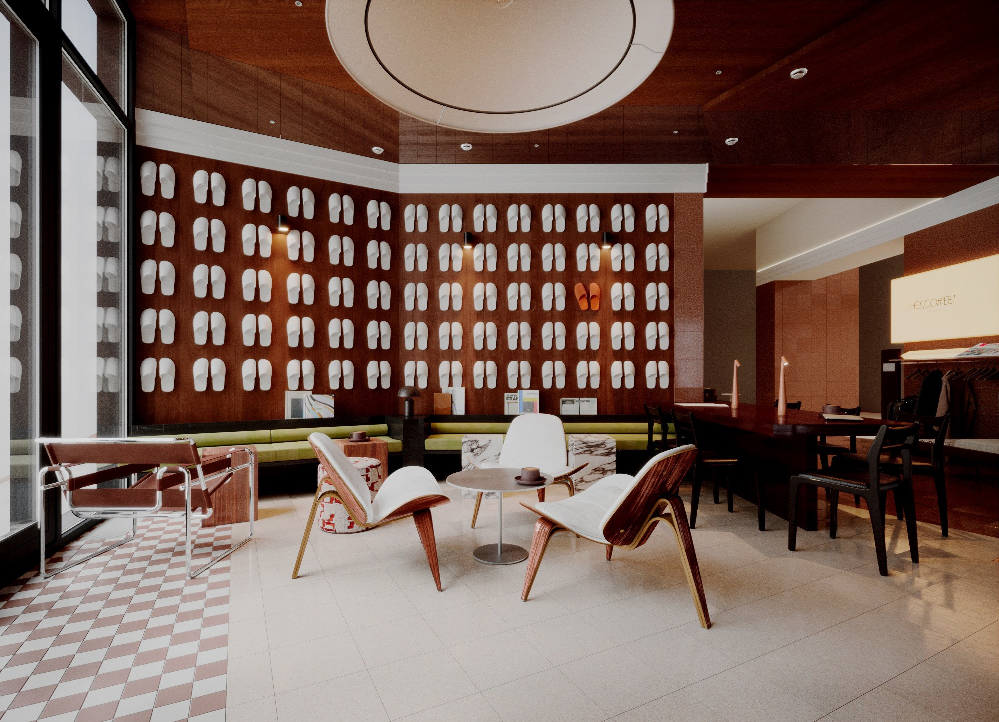 Кофейня в гостинице, г. Красноярск. Дизайн интерьера от Дмитрия Баландина