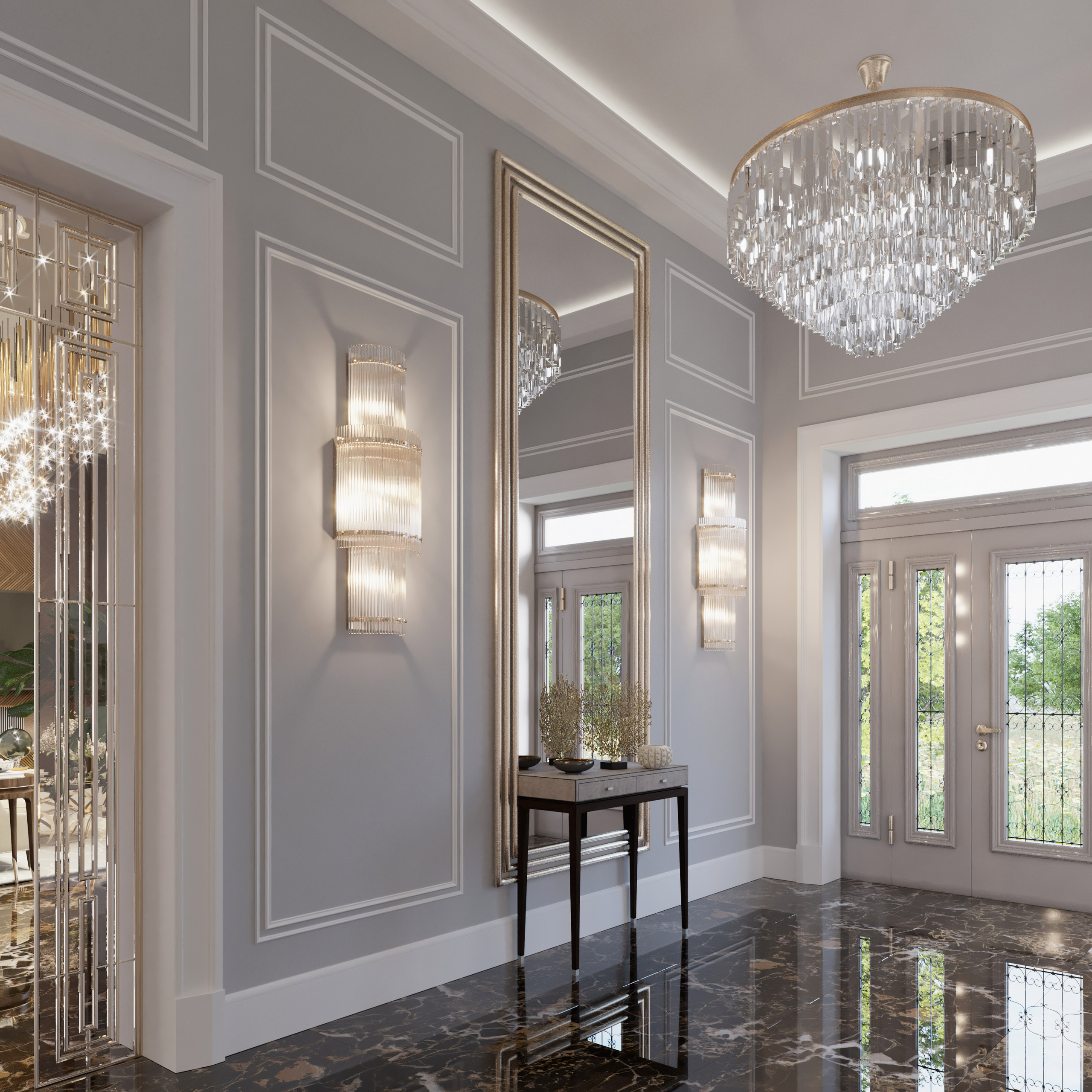 Coastal Cottage — Interior in Modern Classic Style. 3D INTERIOR AND ARCHITECTURE VISUALIZATION