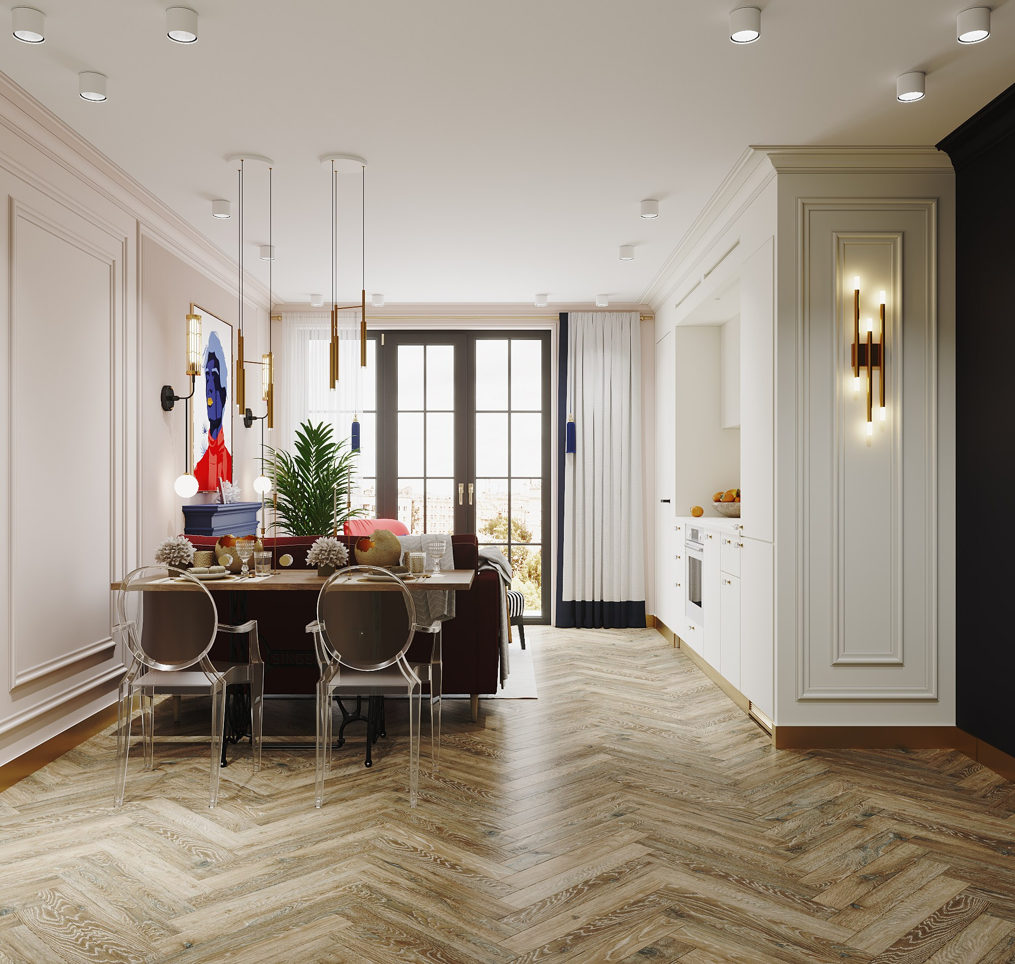 Квартира для девушки. Москва. Дизайнер интерьера Троилова Арина