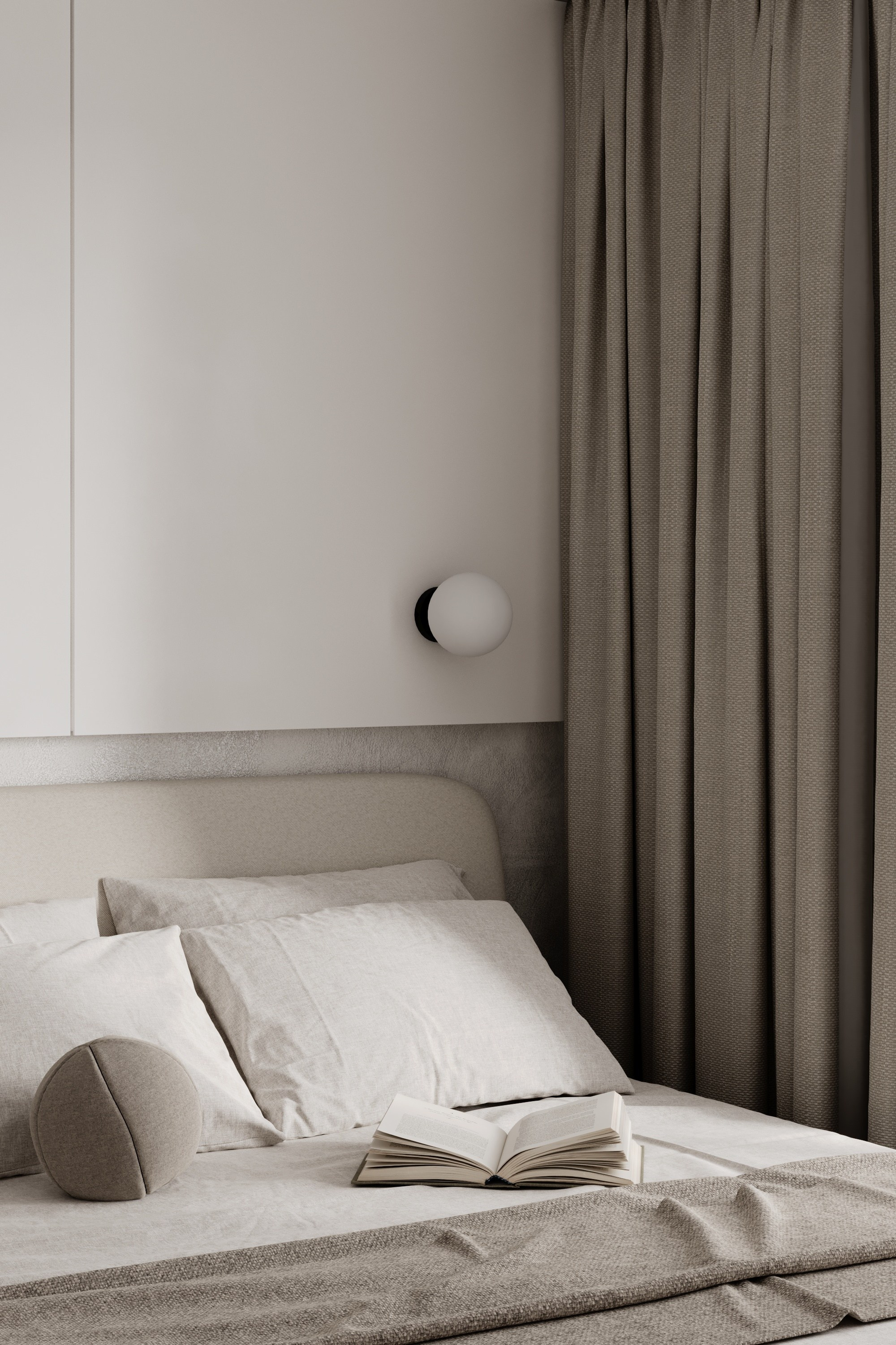 спальня в современном стиле, скандинавский стиль, дизайн спальни, дизайн интерьера, минимализм, апартаменты, функциональность, апартаменты под сдачу