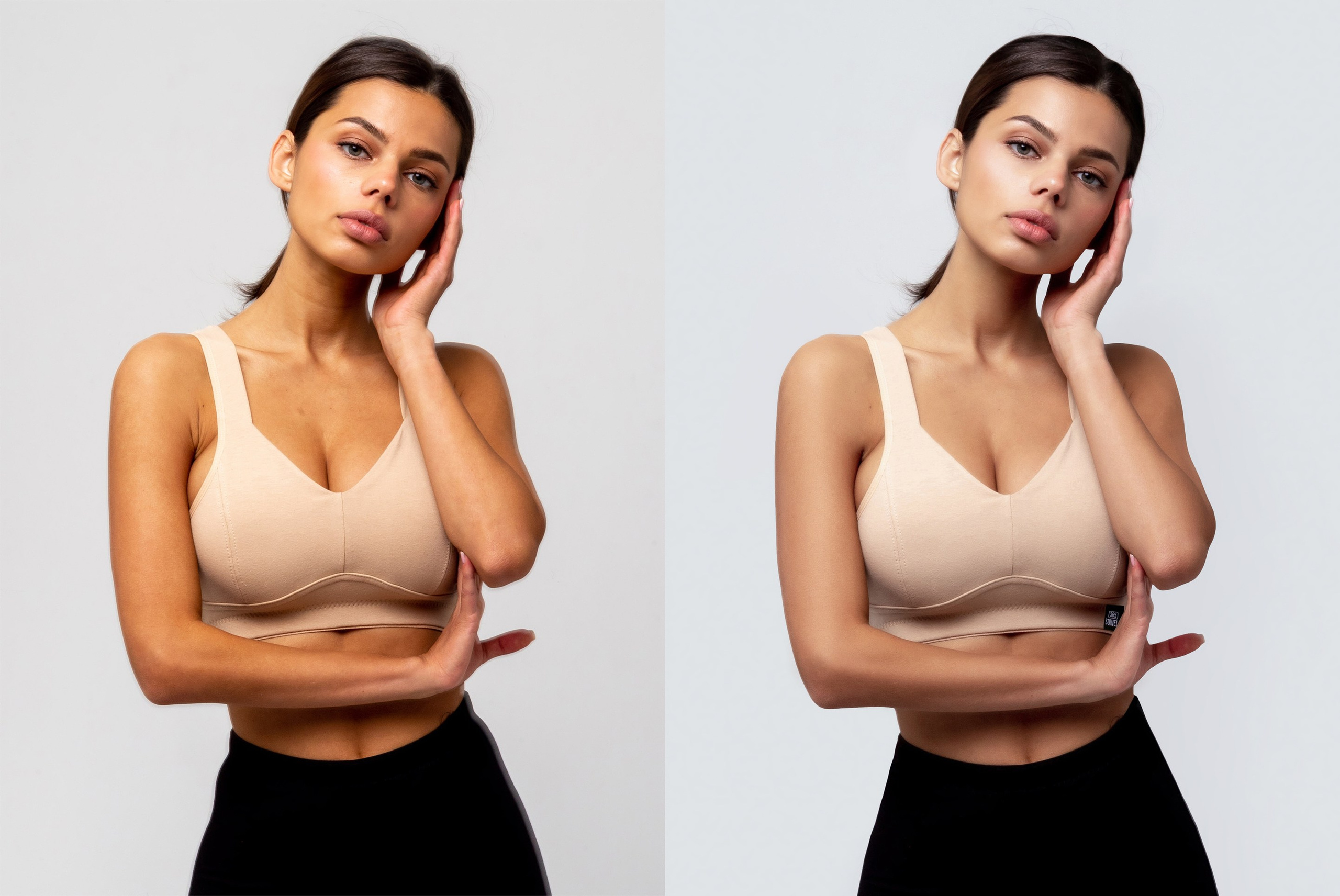 Деликатная обработка портретов для рекламы нижнего белья | Студия SVITHART