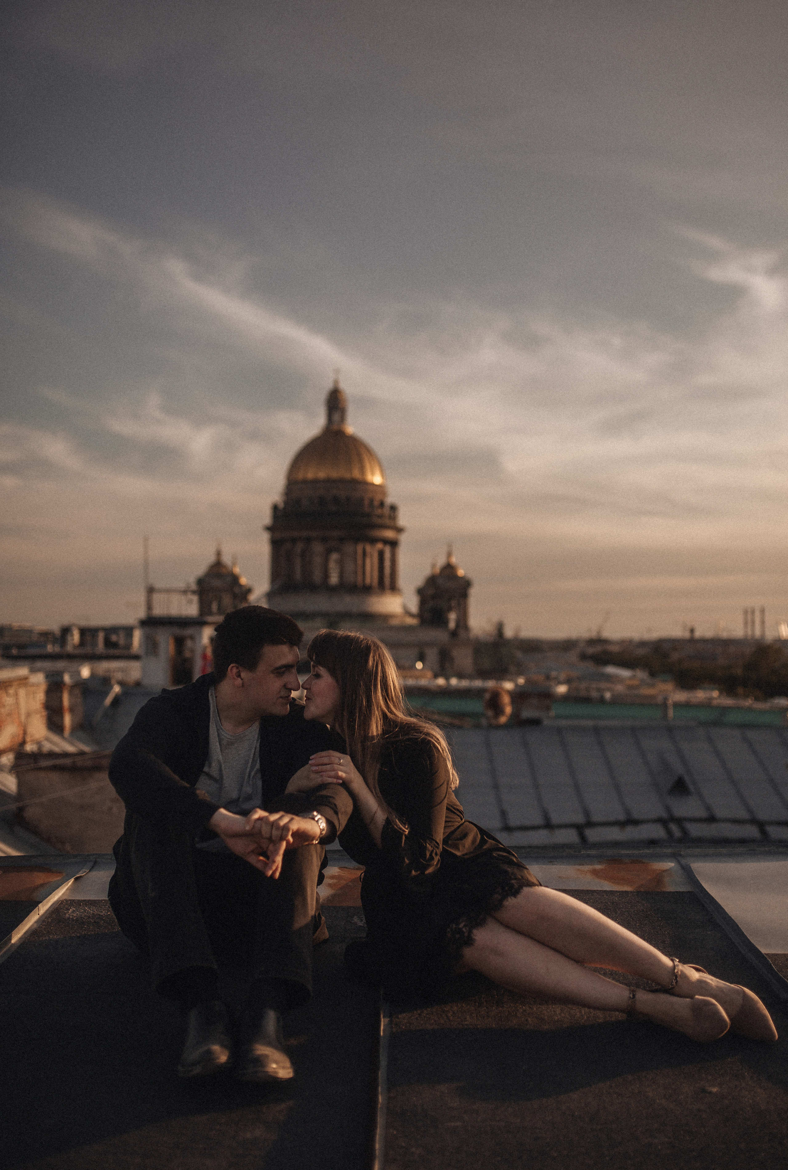 Закат на крыше. Фотограф в Санкт Петербурге Лара Великова