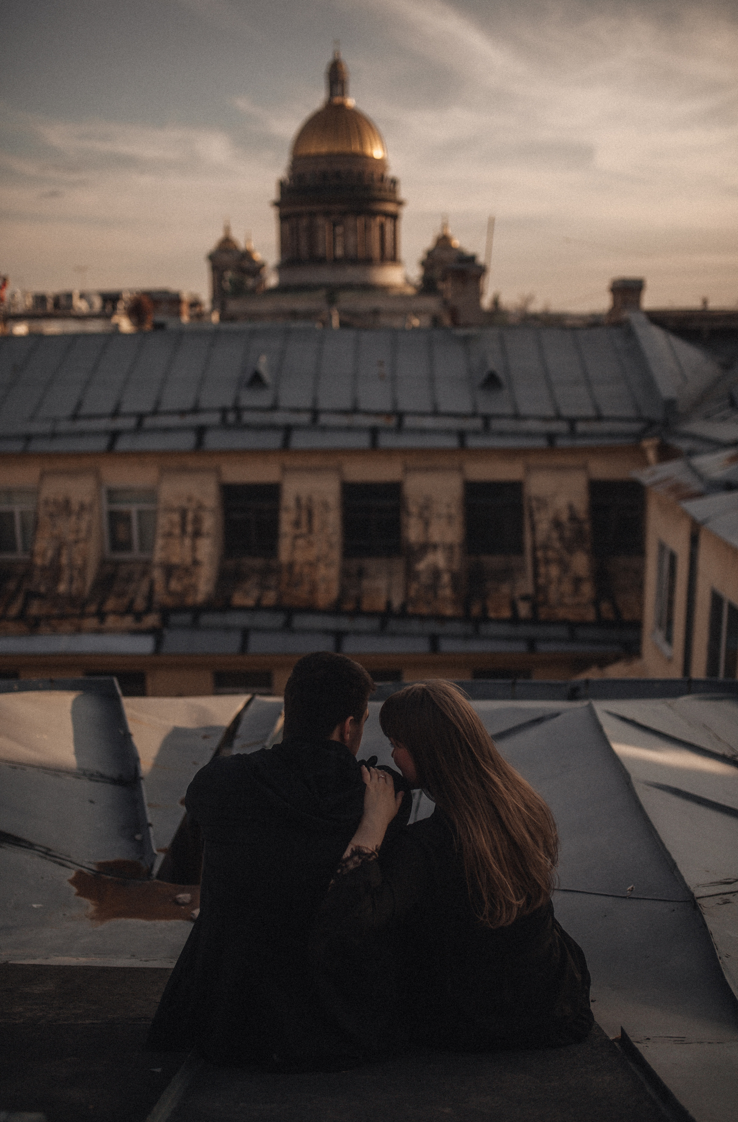 Закат на крыше. Фотограф в Санкт Петербурге Лара Великова