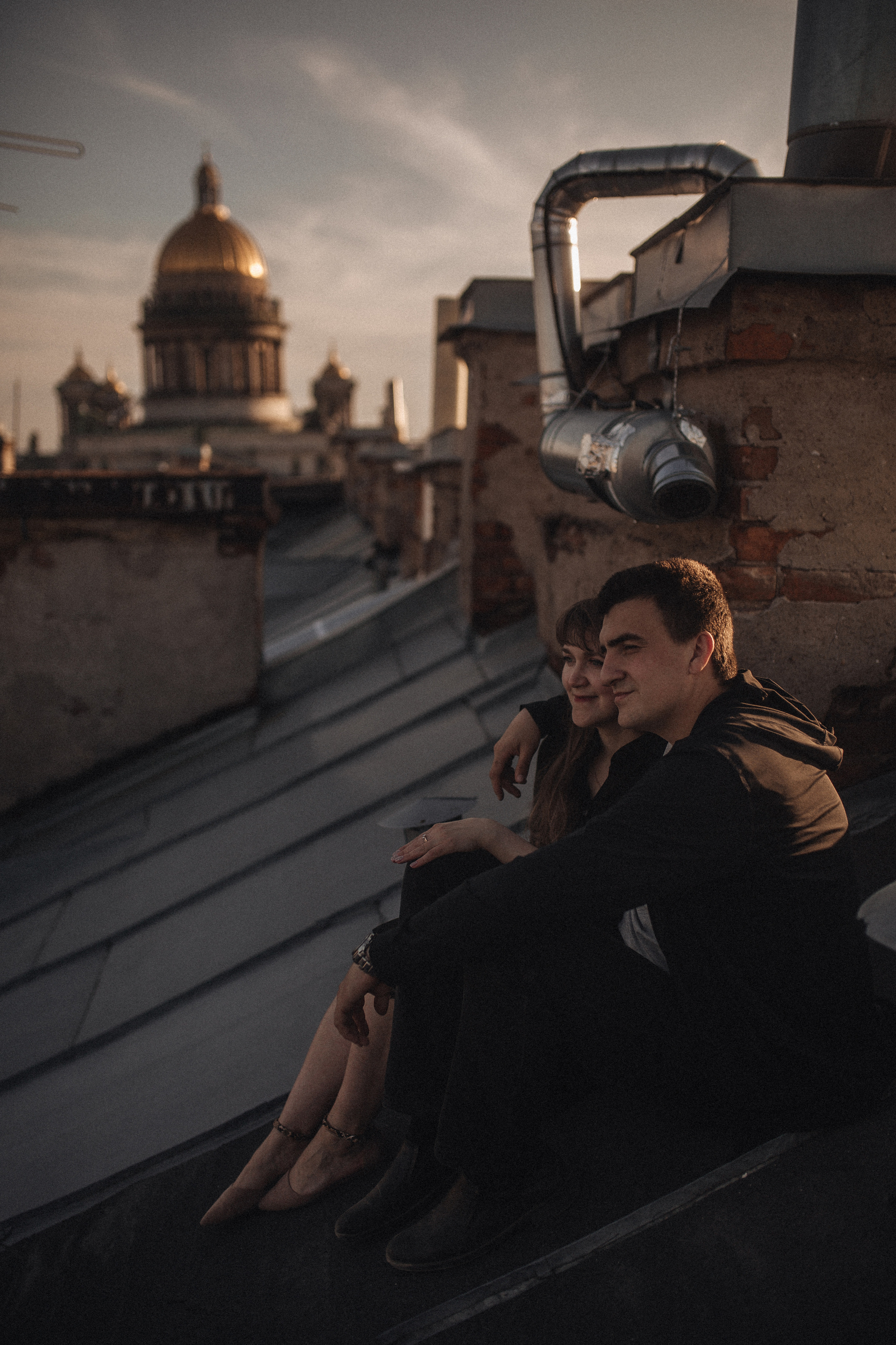 Закат на крыше. Фотограф в Санкт Петербурге Лара Великова