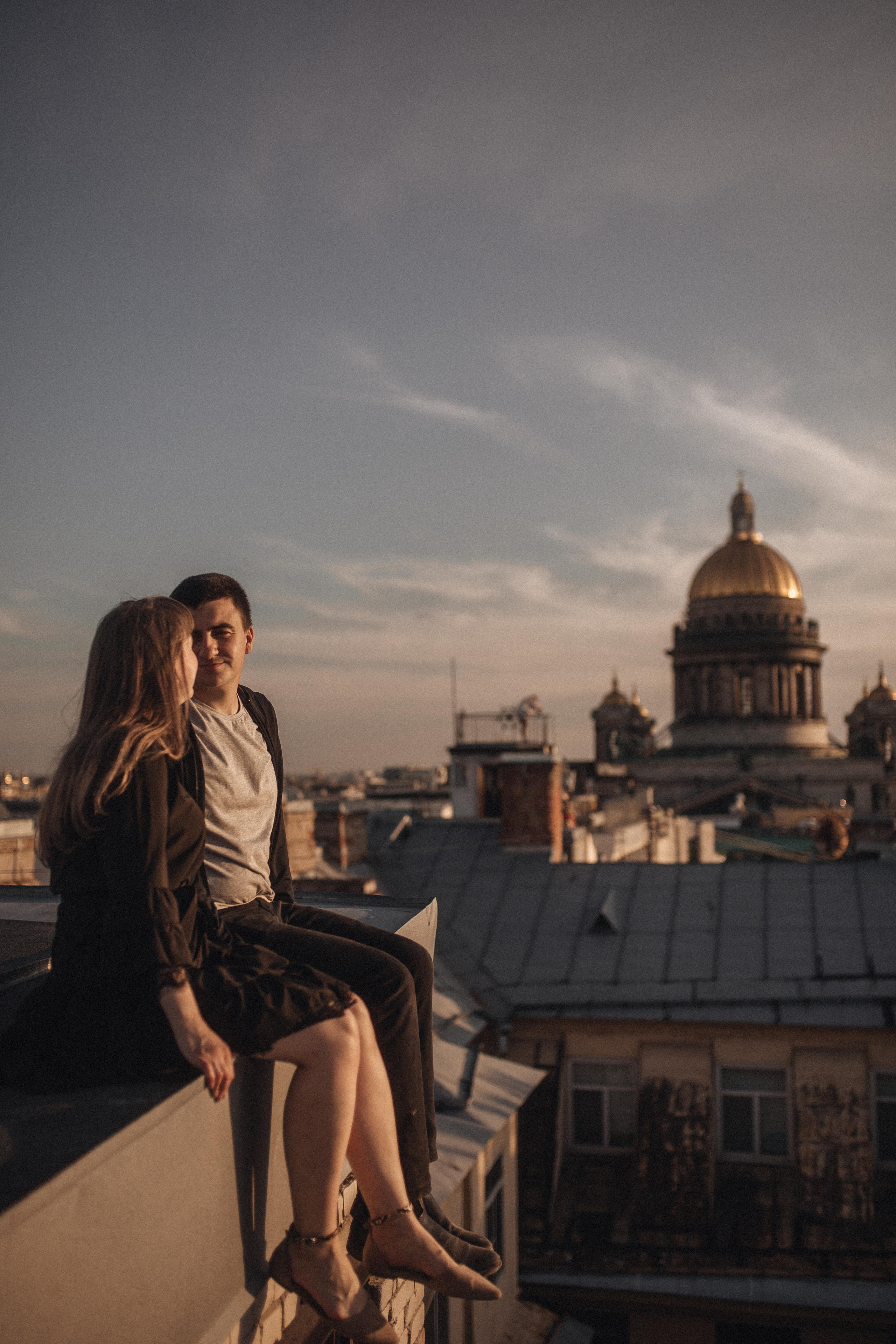 Закат на крыше. Фотограф в Санкт Петербурге Лара Великова