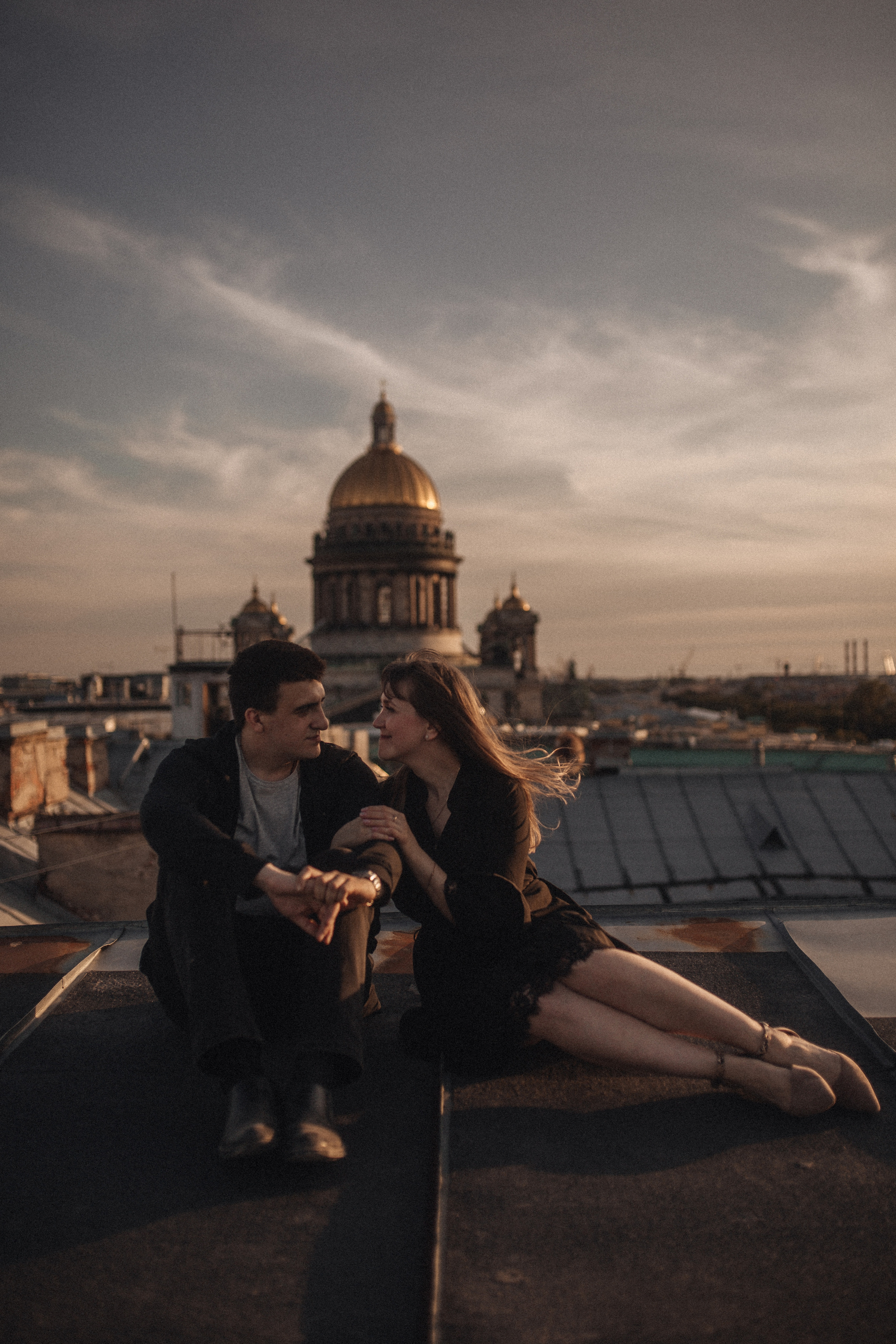 Закат на крыше. Фотограф в Санкт Петербурге Лара Великова