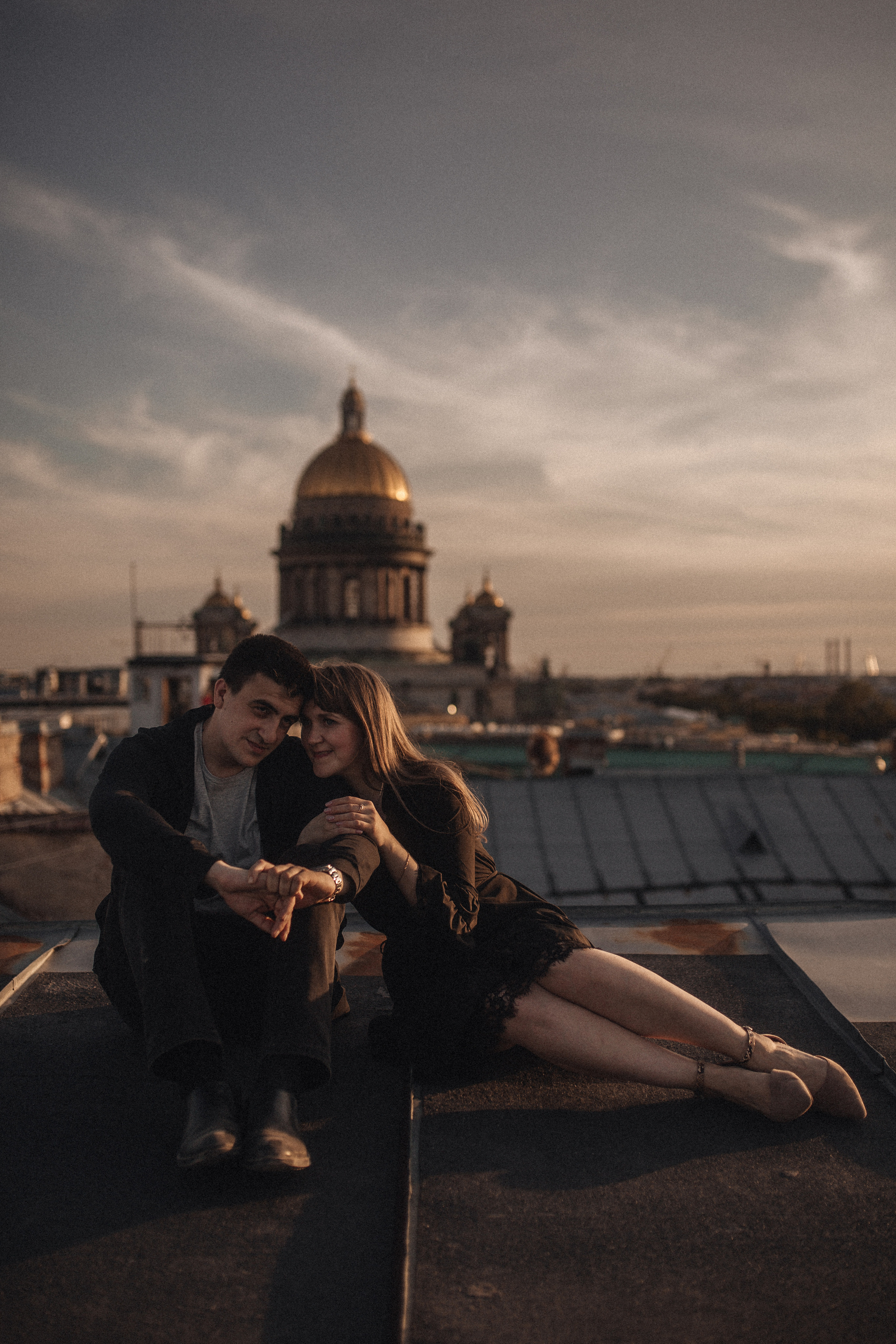 Закат на крыше. Фотограф в Санкт Петербурге Лара Великова