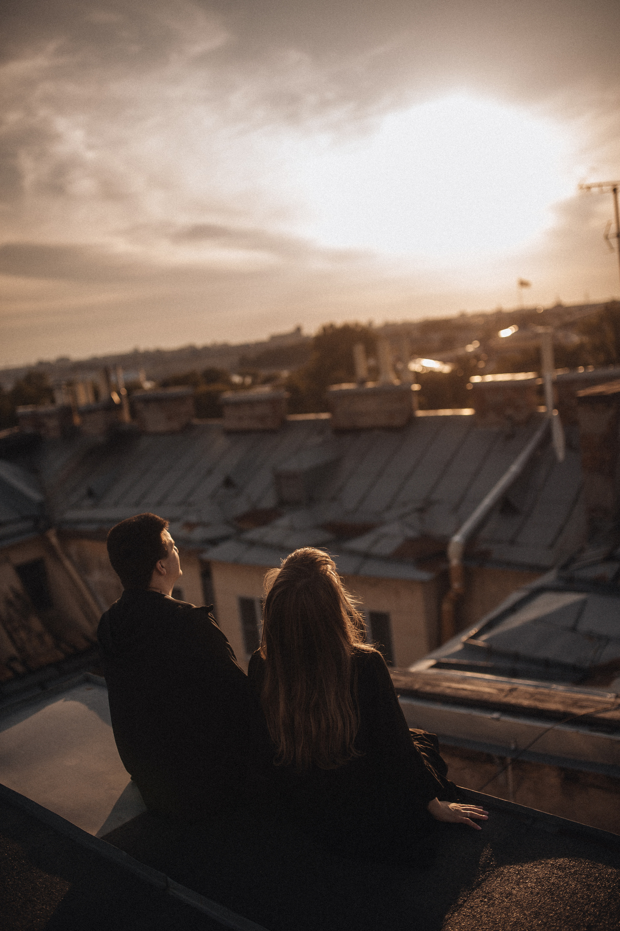 Закат на крыше. Фотограф в Санкт Петербурге Лара Великова