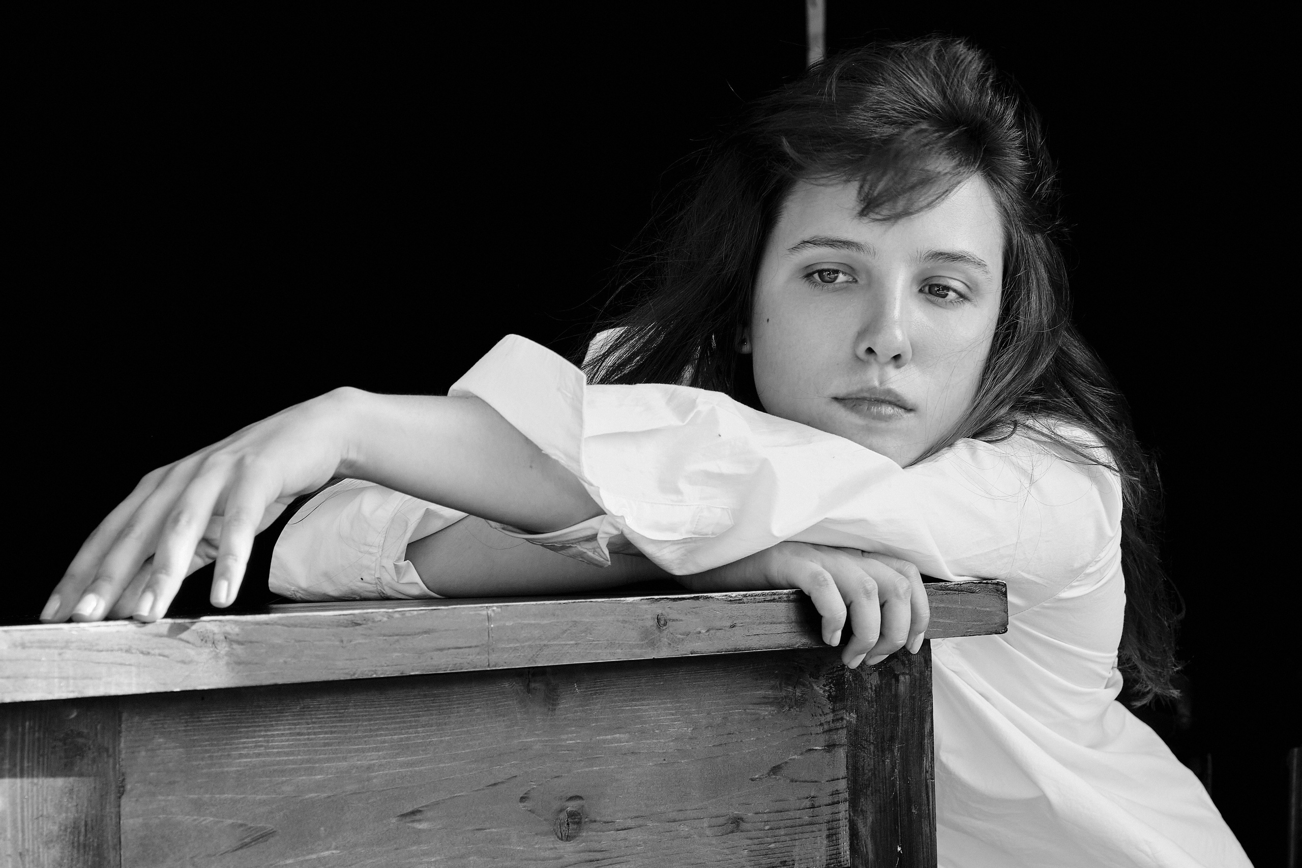 Ия, черно-белый портрет