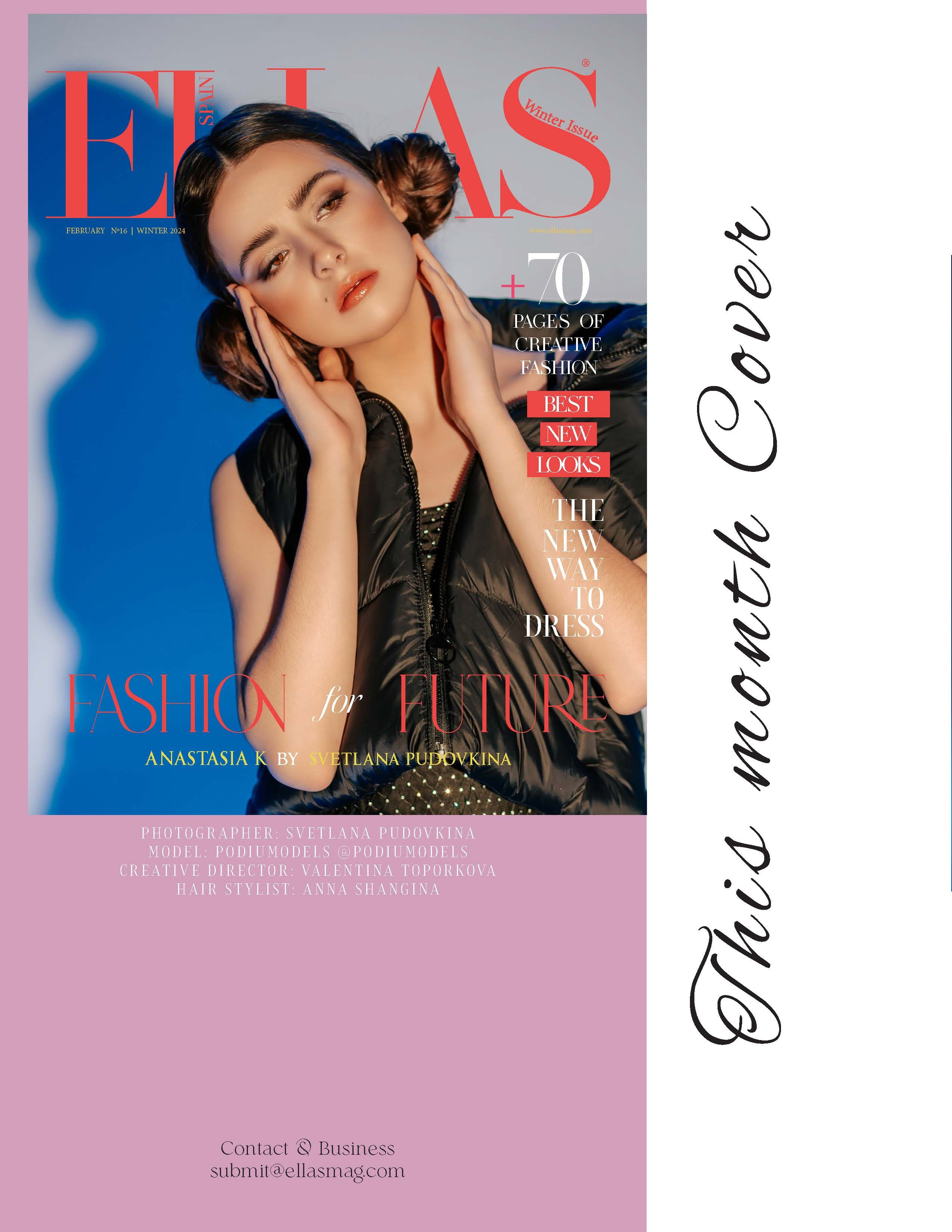 Публикация ELLAS MAGAZINE (PREMIUM Publication Madrid, Spain). Фотограф Тольятти Светлана Пудовкина