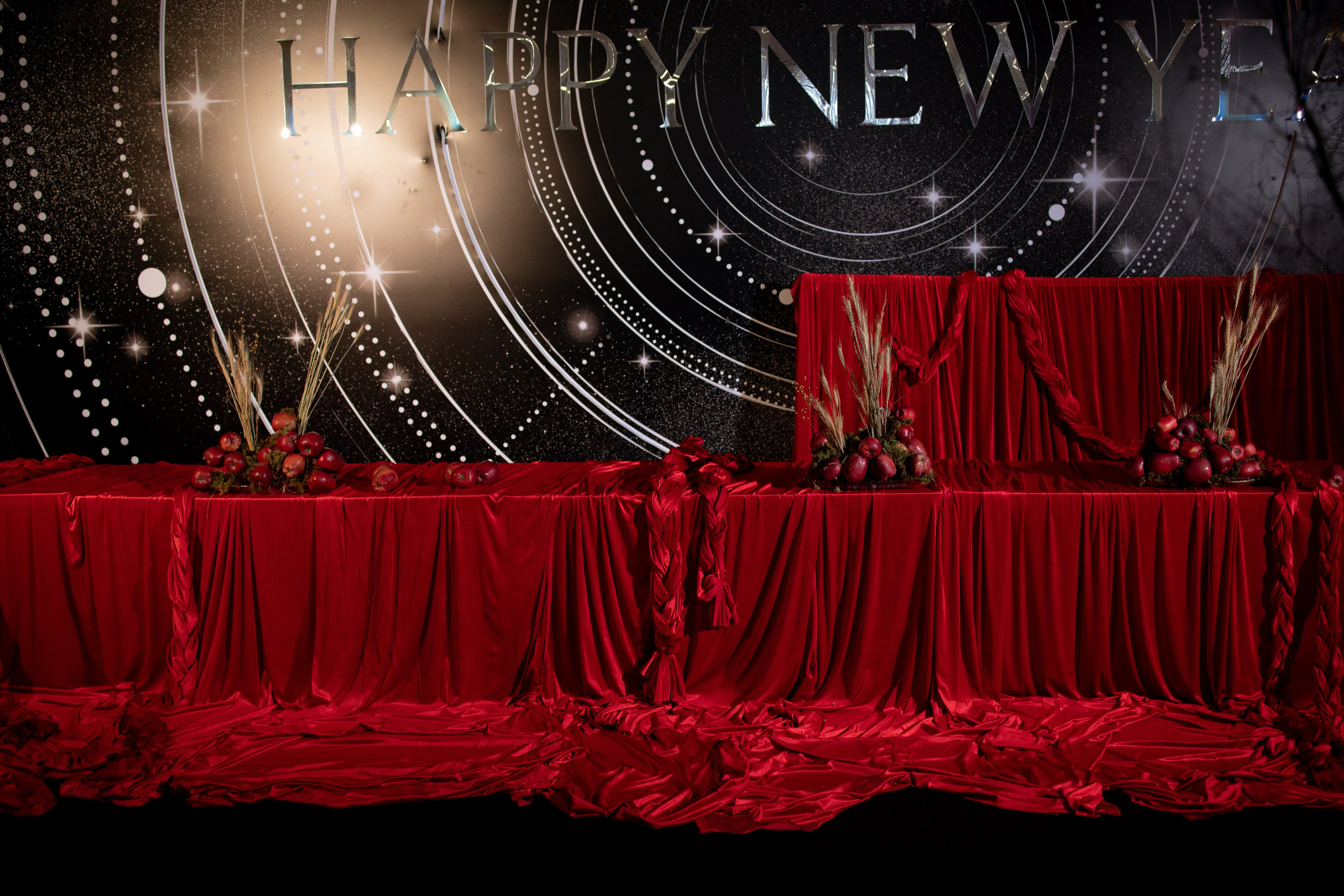 Новогодний корпоратив в фольклорном стиле. Особняк Лемана. Оформление свадеб, декор свадеб Вера Маркова, Москва