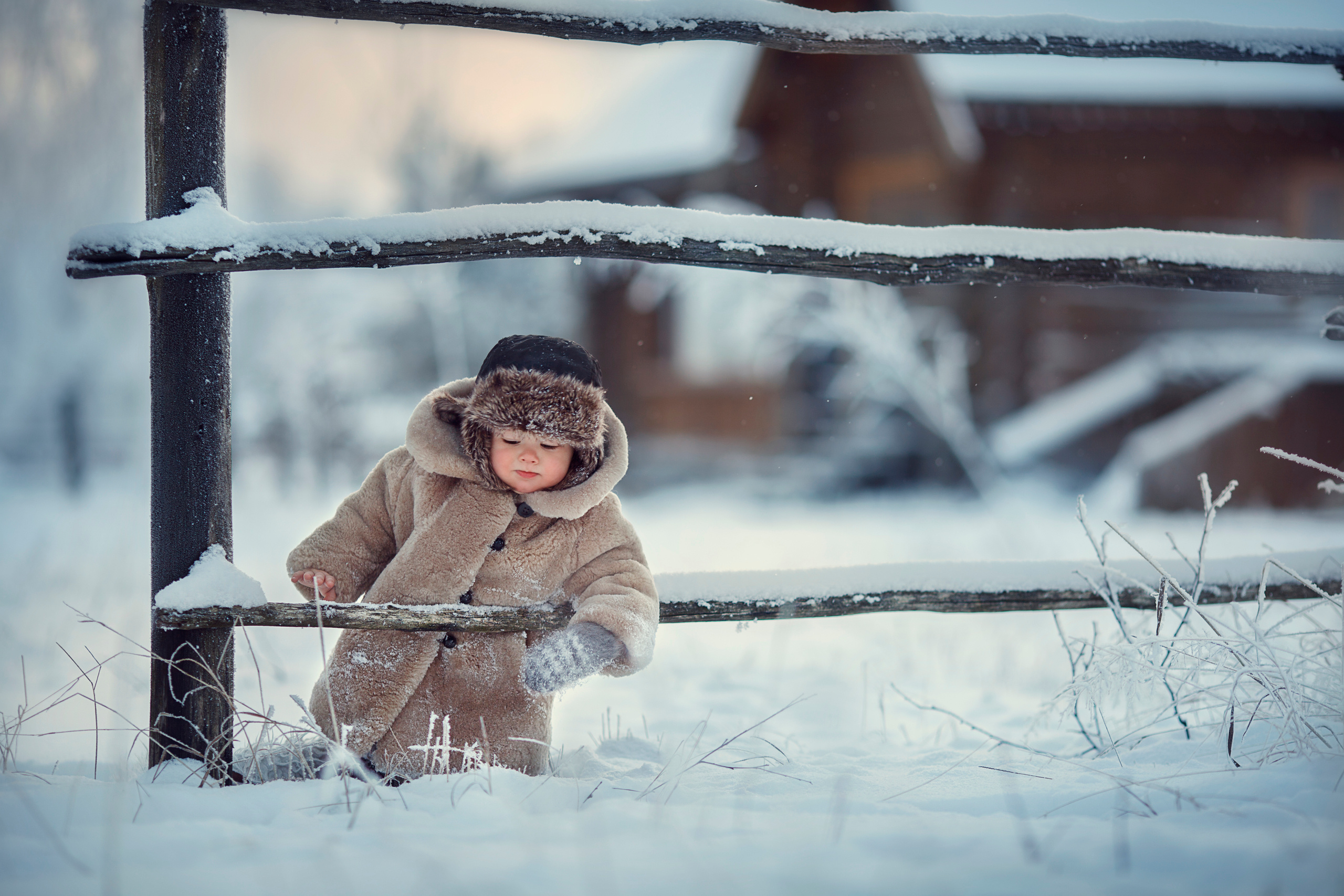 Фотосессия в деревне зимой. Детский и семейный фотограф Муксимова Ирина