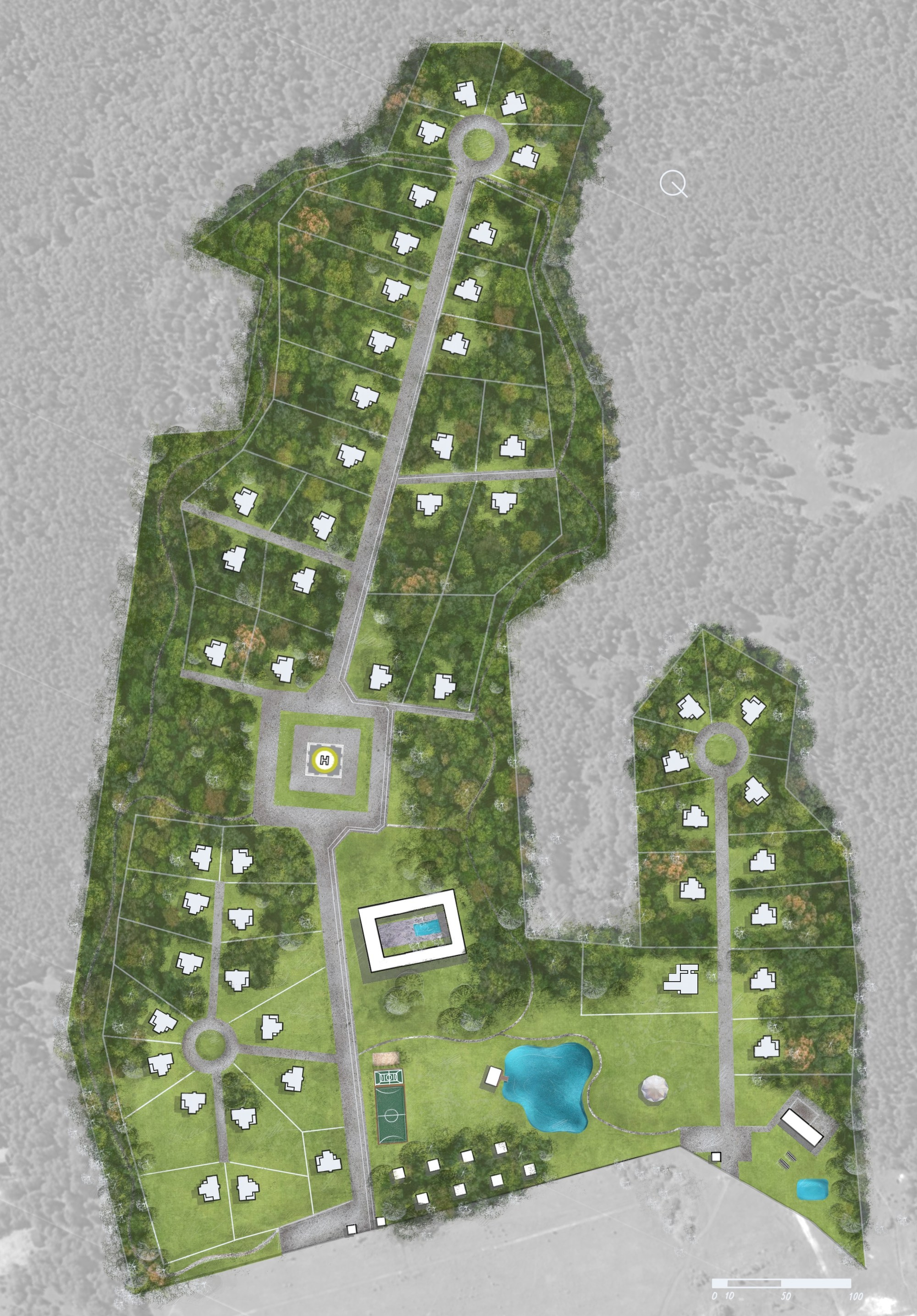 Концептуальная предпроектная визуализация. Ландшафтная архитектура, проектирование и дизайн садов