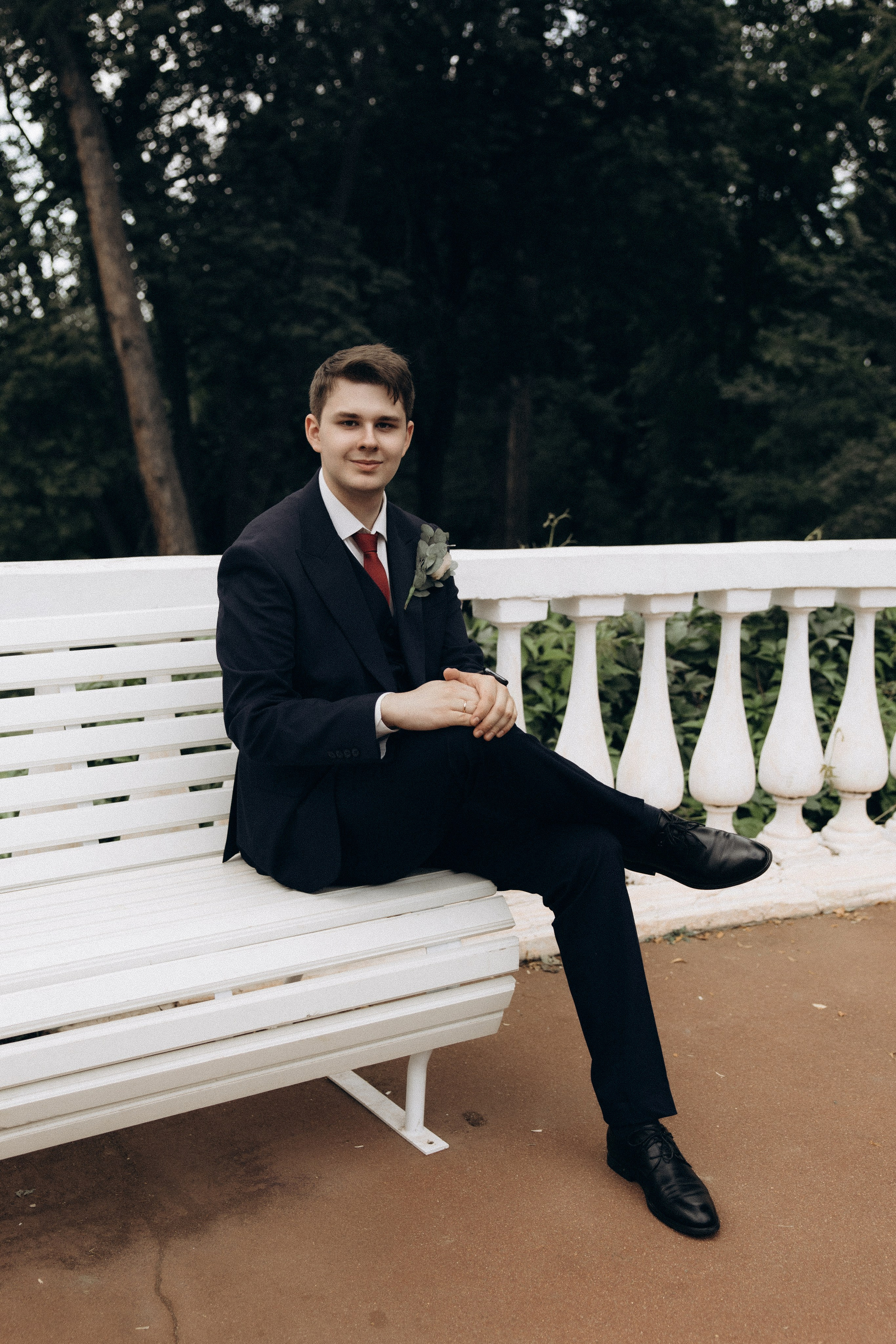 Фотосессия свадьбы Ивана и Александры в парке Горки Ленинские