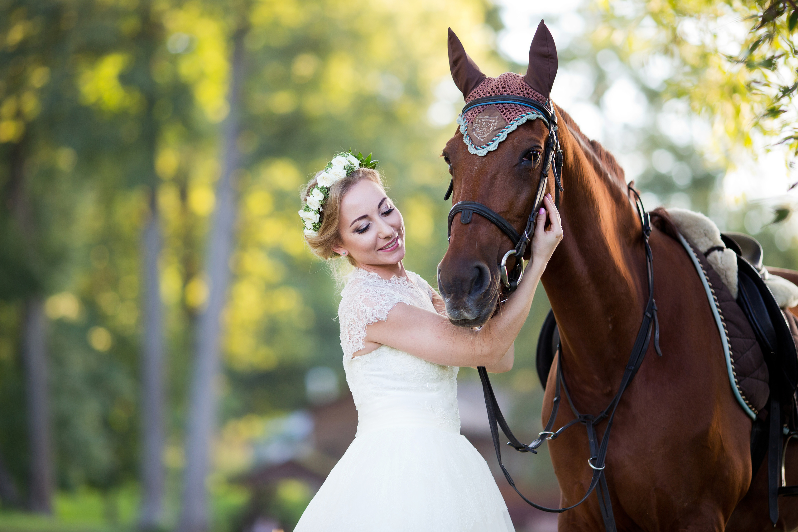 Свадебная фотосессия с лошадью. Фотограф Москва I Чехов Вероника Долинская